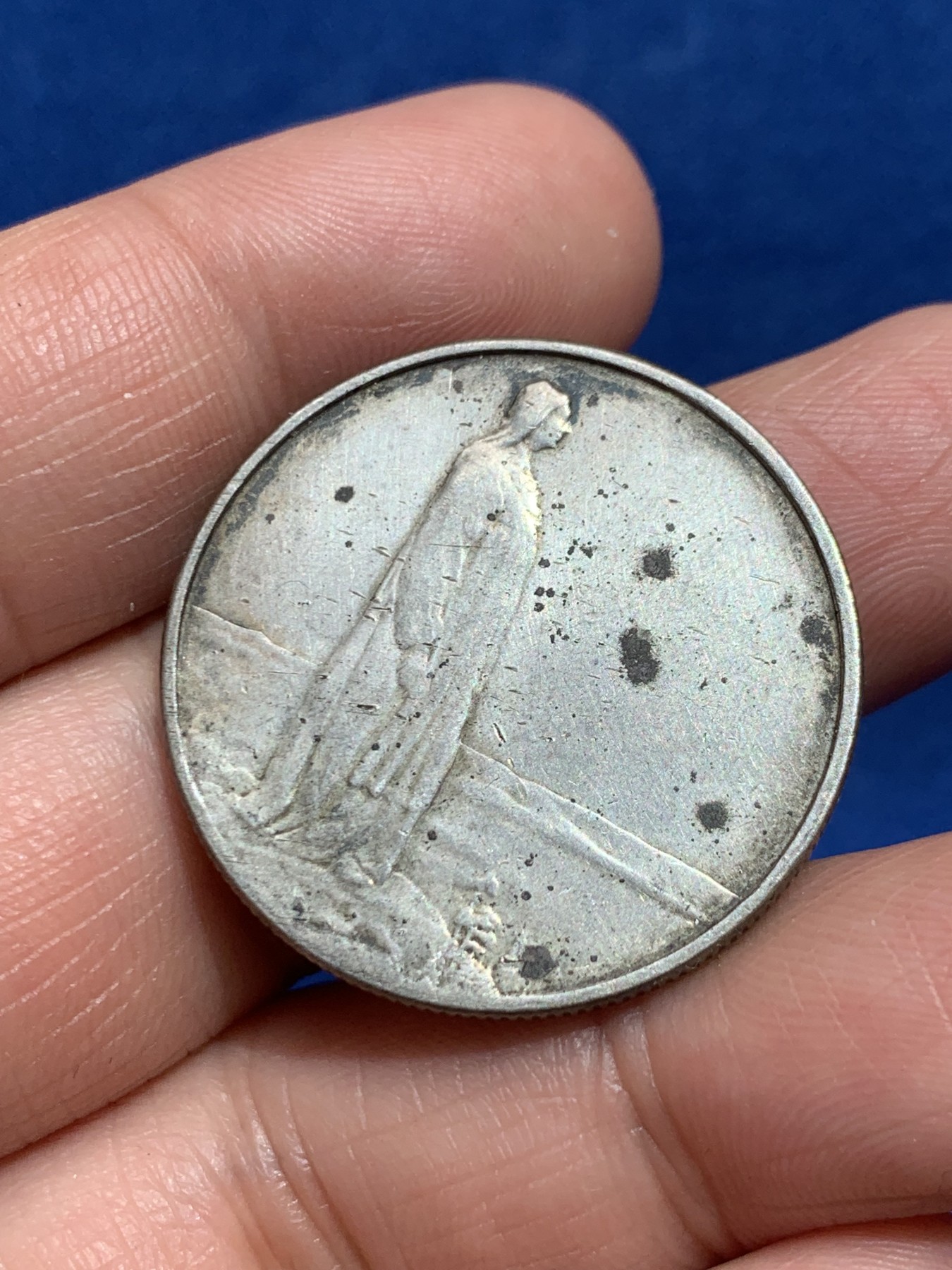 《竞宝斋》第245场-周日，周一 ，周二3场连拍 (全场包邮) 挪威1914年宪法百年纪念2克朗银币 俗称望海