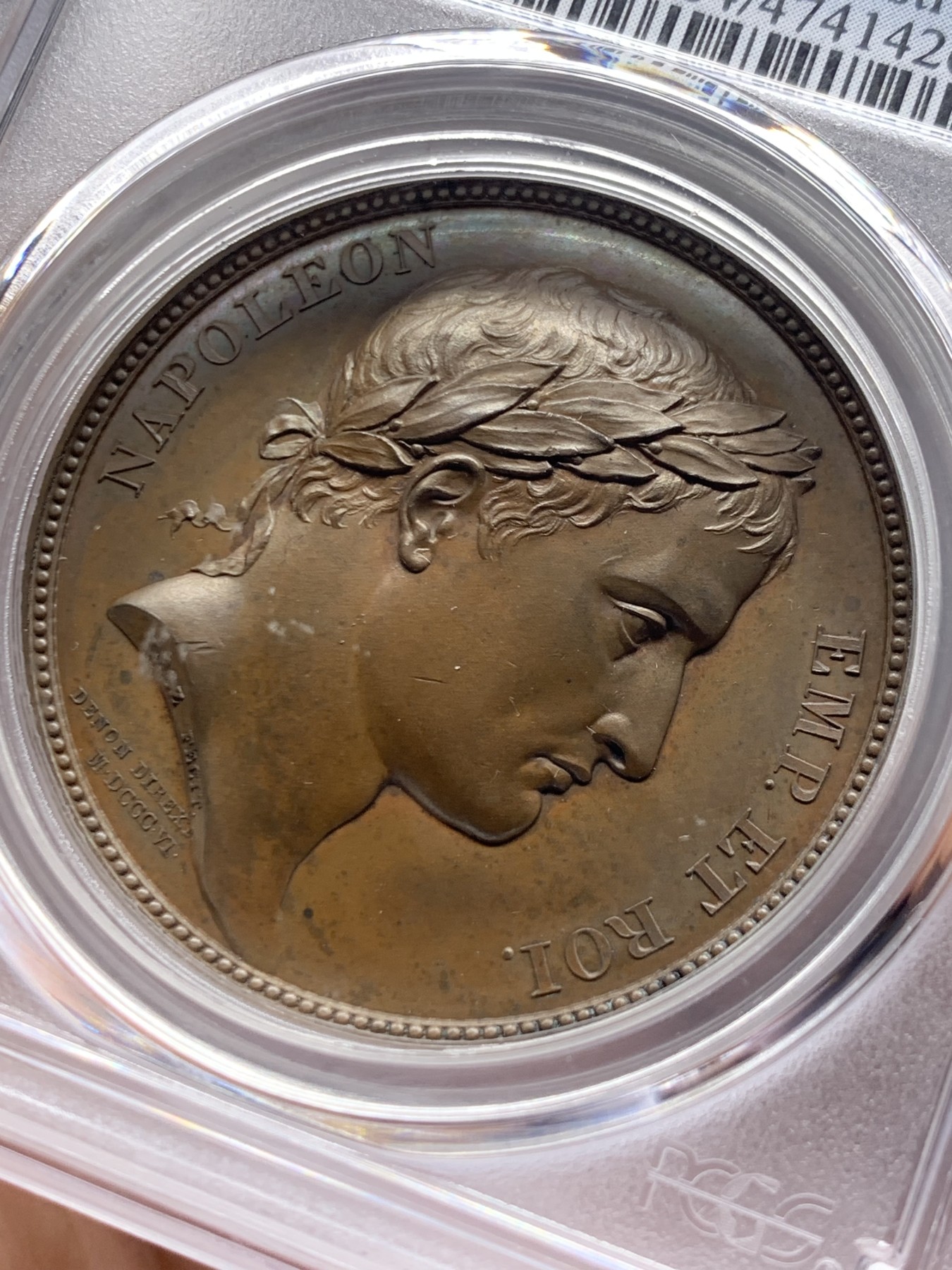 《竞宝斋》第245场-周日，周一 ，周二3场连拍 (全场包邮) PCGS-SP64 法国 1806 拿破仑铜章 征服伊斯特里亚 背面奥古斯都神庙，该半岛位于亚得里亚海顶端，现为意、斯、 克三国划分