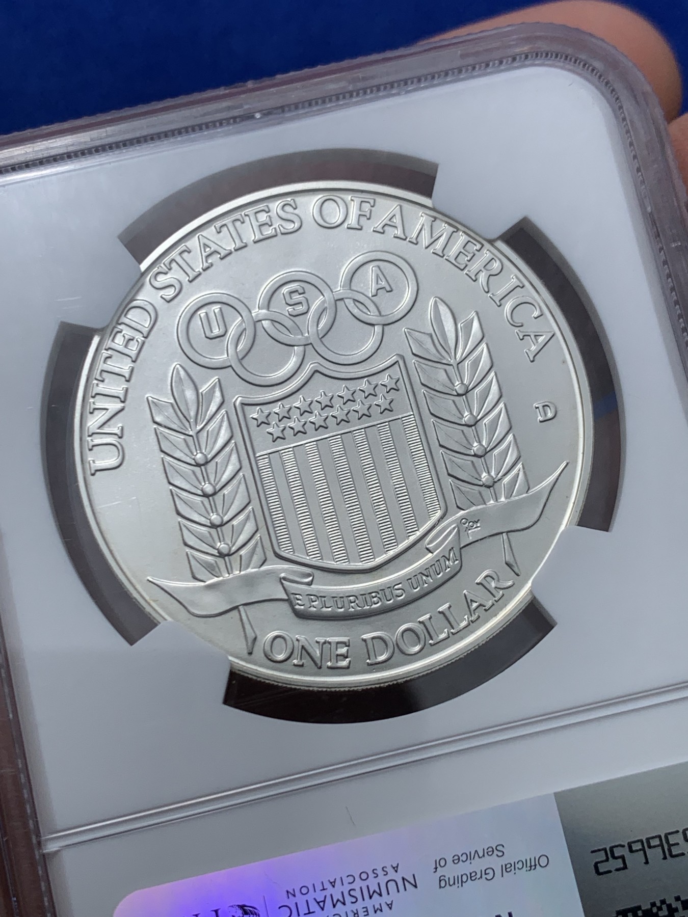 《竞宝斋》第245场-周日，周一 ，周二3场连拍 (全场包邮) NGC MS69 美国1992年D版棒球1美元大银币