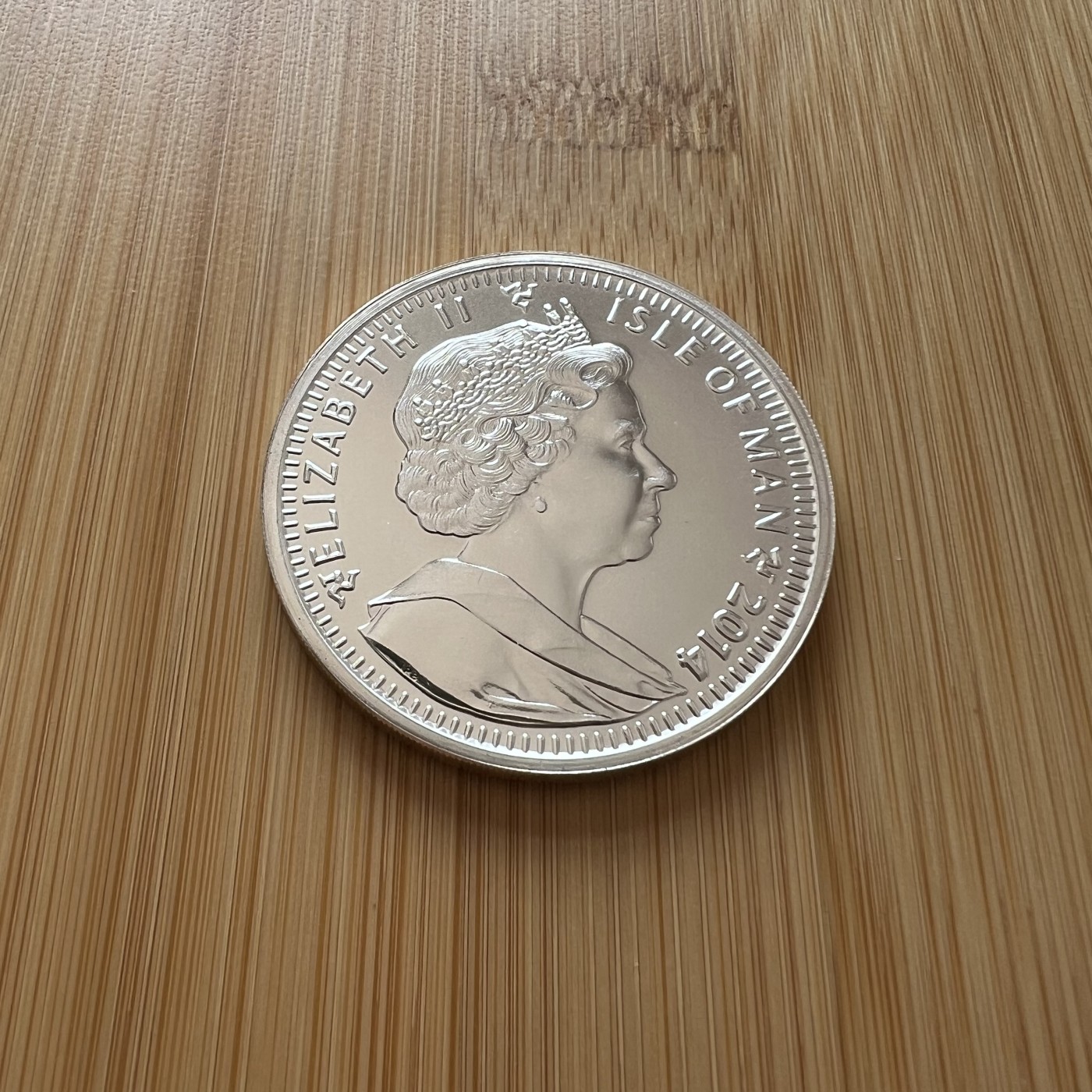 顺丰包邮 外国新银币 老银币 马恩岛2014年1盎司 大银币