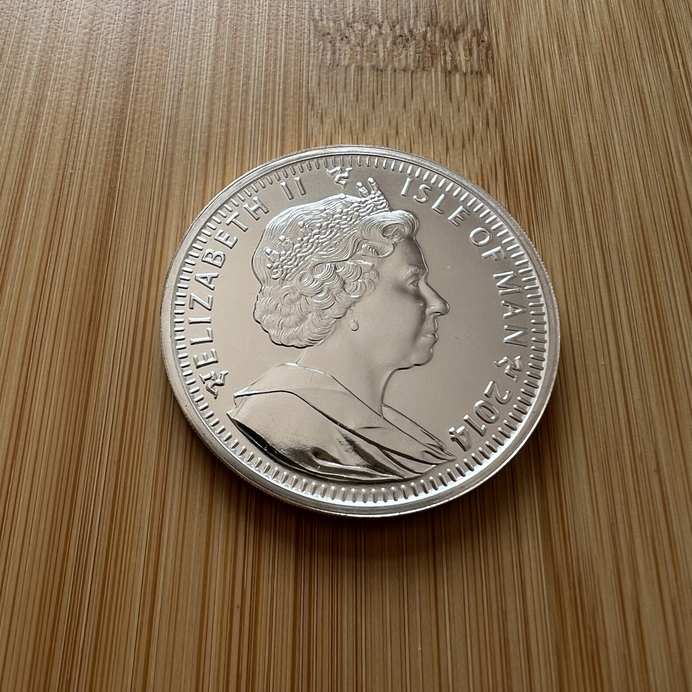 顺丰包邮 外国新银币 老银币 马恩岛2014年1盎司 大银币