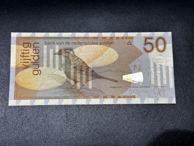 《外钞收藏家》第三百四十七期 美洲纸币专场（荷属安的列斯、福克兰群岛、阿鲁巴、墨西哥等） - 荷属安的列斯群岛1998年50盾（P30）全新UNC