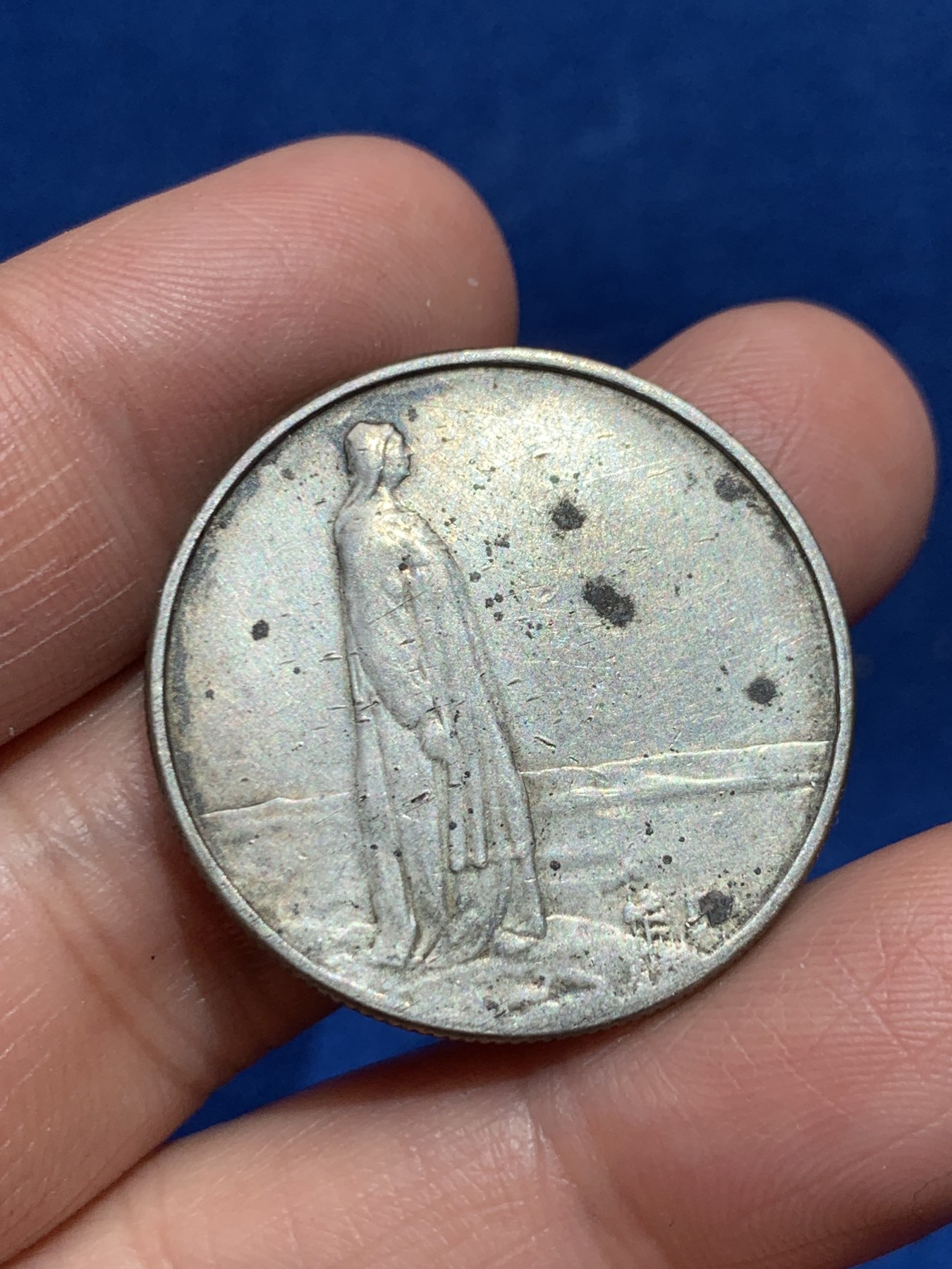 《竞宝斋》第245场-周日，周一 ，周二3场连拍 (全场包邮) 挪威1914年宪法百年纪念2克朗银币 俗称望海