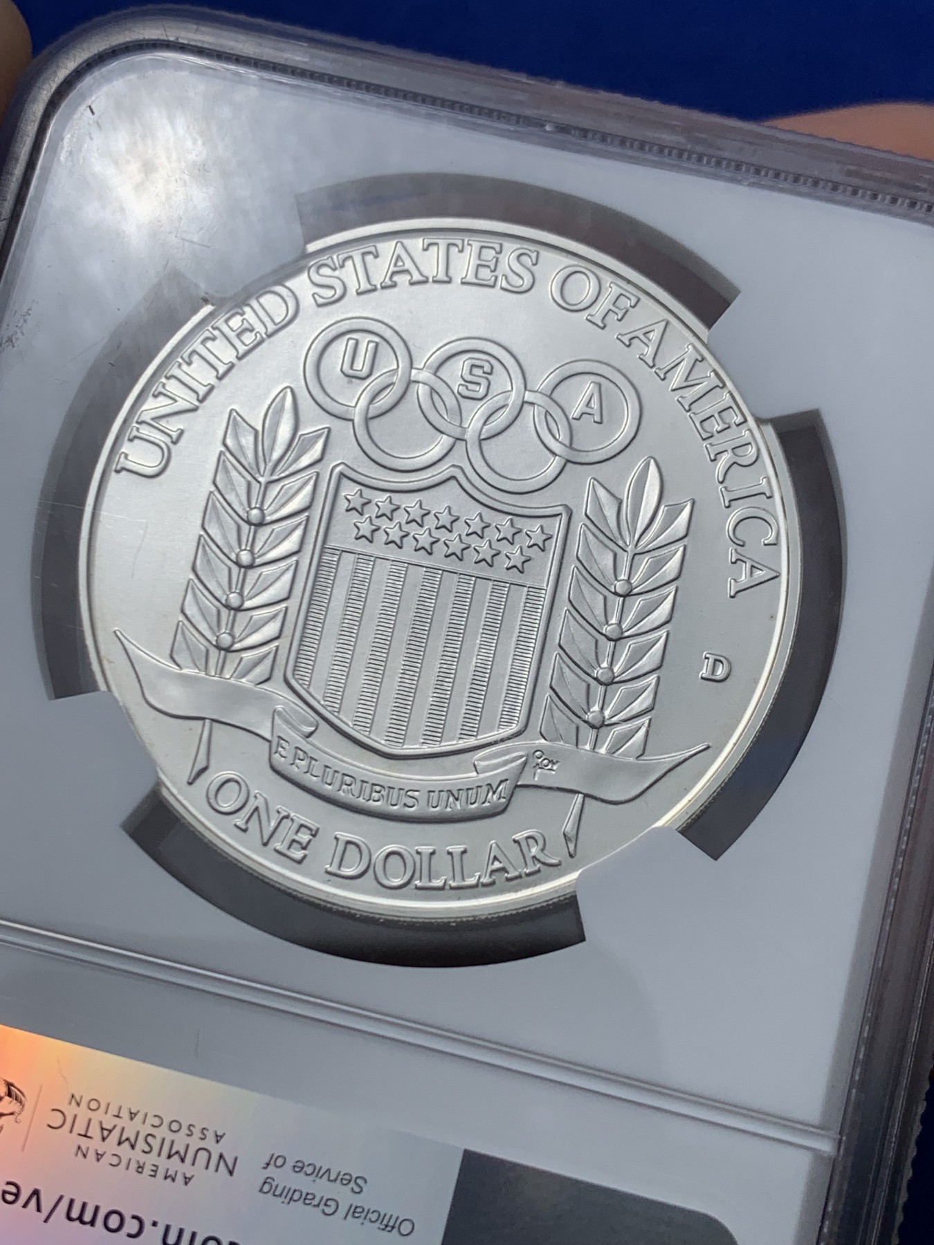 《竞宝斋》第245场-周日，周一 ，周二3场连拍 (全场包邮) NGC MS69 美国1992年D版棒球1美元大银币