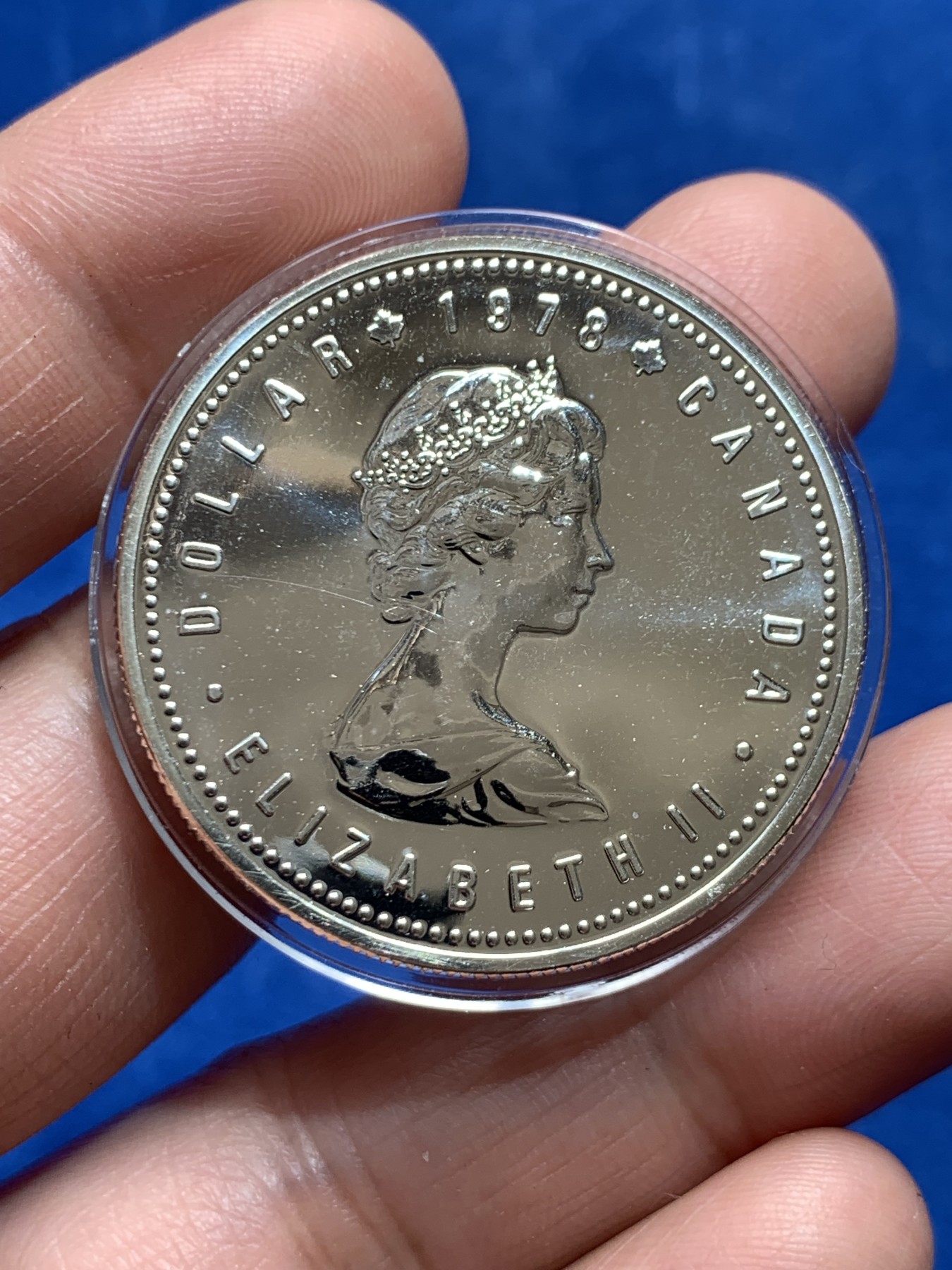 《竞宝斋》第245场-周日，周一 ，周二3场连拍 (全场包邮) 加拿大 1978年第11届英联邦运动会 1加元类精制银币  约23.32克 含银50%