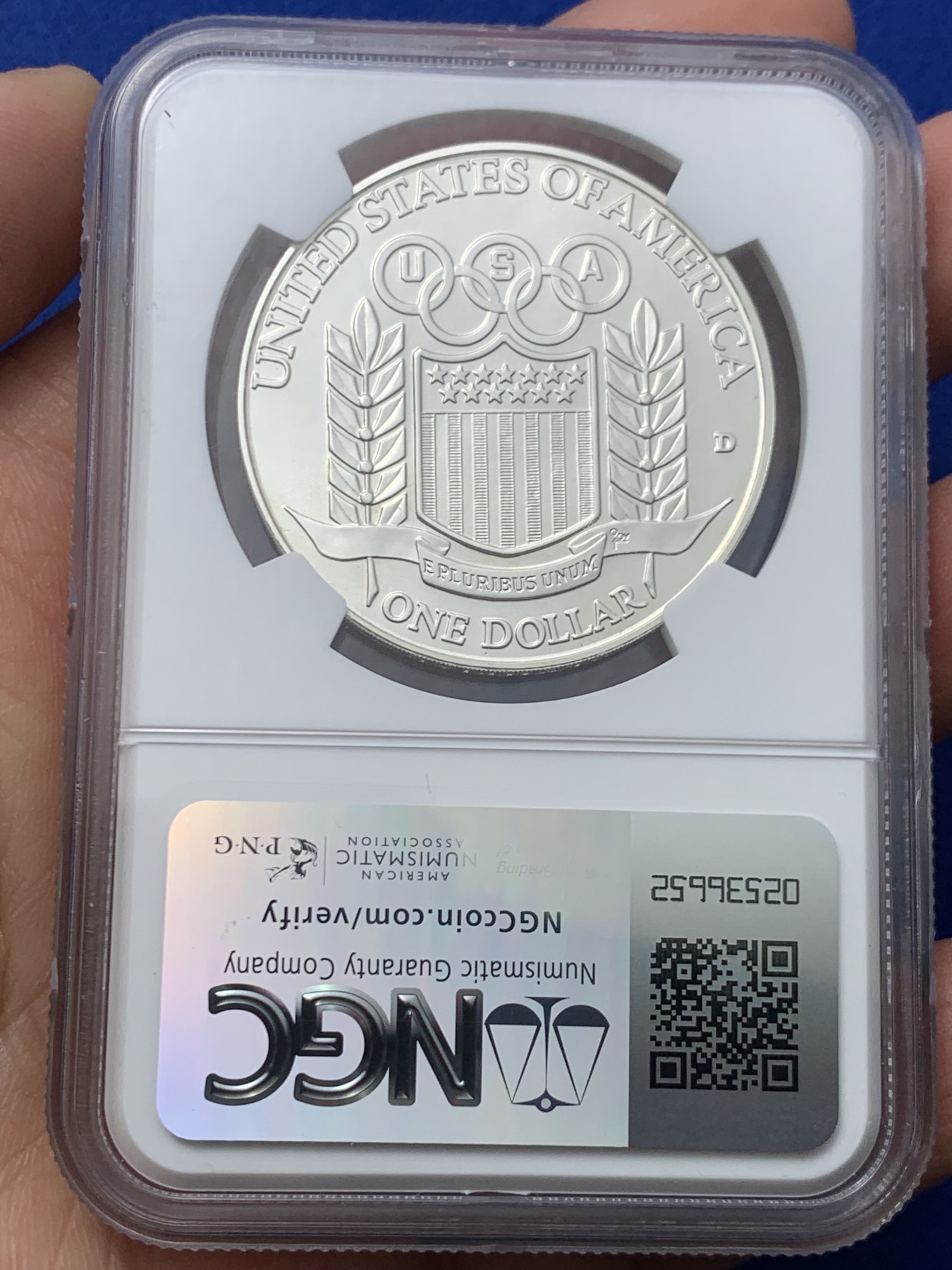 《竞宝斋》第245场-周日，周一 ，周二3场连拍 (全场包邮) NGC MS69 美国1992年D版棒球1美元大银币