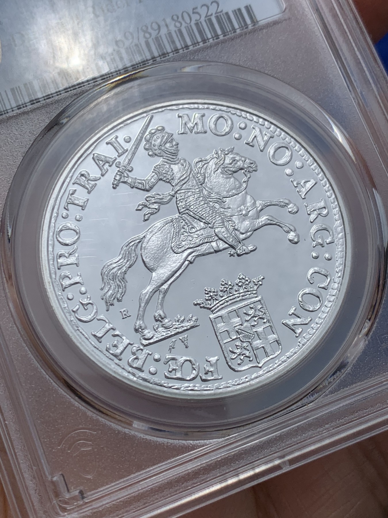 《竞宝斋》第245场-周日，周一 ，周二3场连拍 (全场包邮) PCGS MS69 荷兰2023年乌特勒支 大马剑 杜卡特复刻银章 1盎司