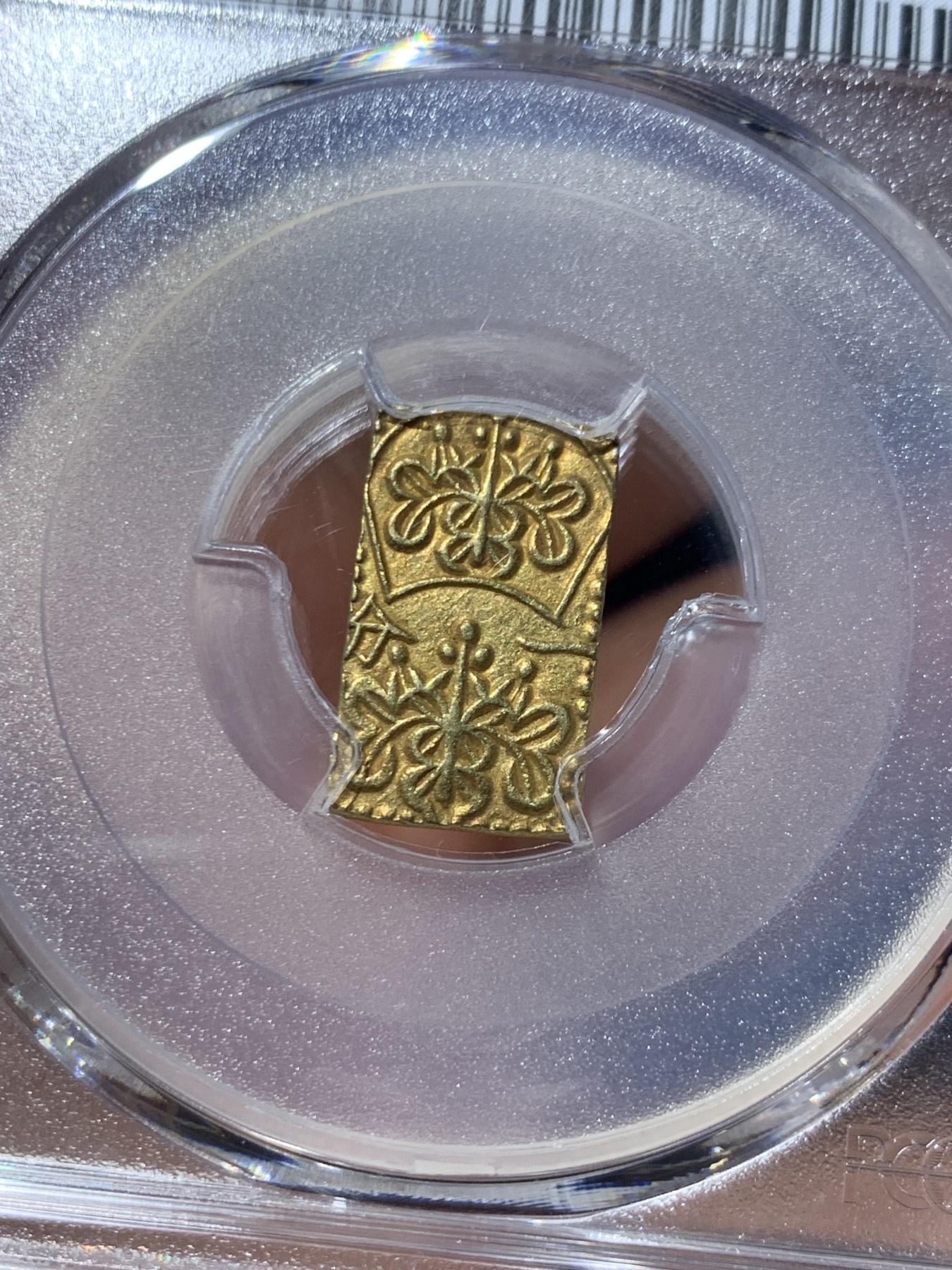 《竞宝斋》第245场-周日，周一 ，周二3场连拍 (全场包邮) PCGS MS62 日本天保一分金 少见品种，这是一分金，不是常见的二分金，HA和SBP拍卖同分都是3000+