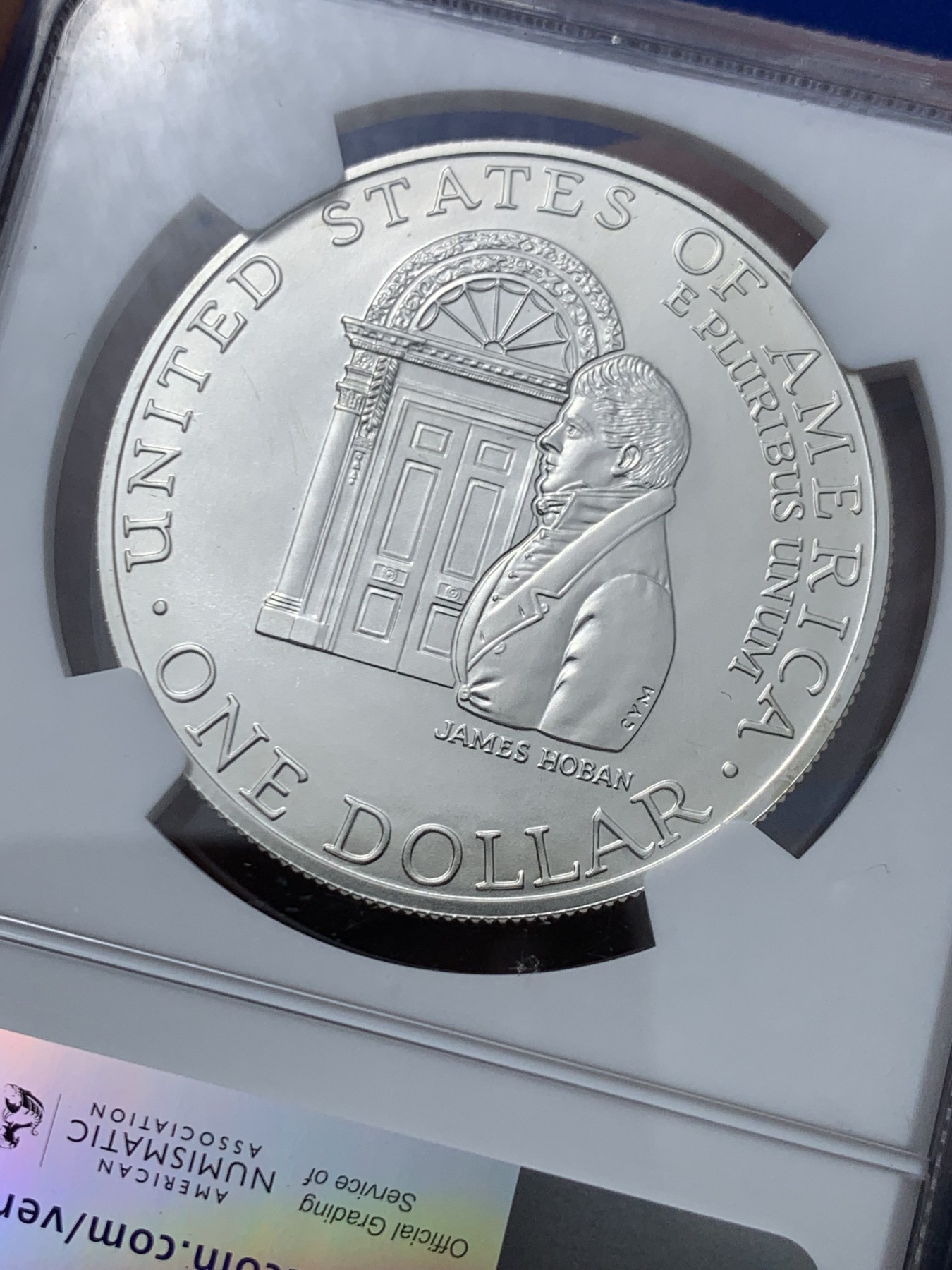 《竞宝斋》第245场-周日，周一 ，周二3场连拍 (全场包邮) NGC MS69 美国1992年D版白宫1美元大银币