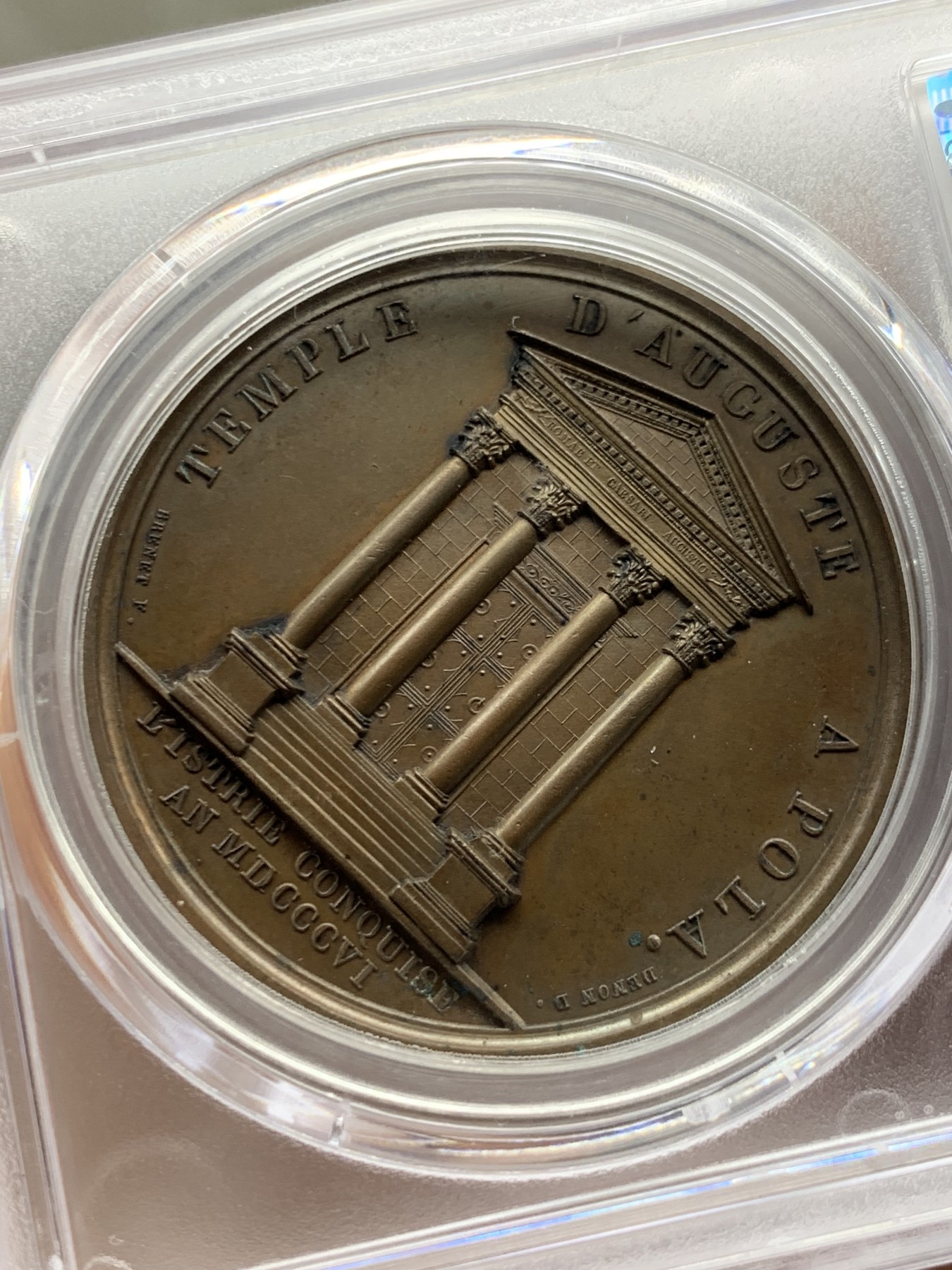 《竞宝斋》第245场-周日，周一 ，周二3场连拍 (全场包邮) PCGS-SP64 法国 1806 拿破仑铜章 征服伊斯特里亚 背面奥古斯都神庙，该半岛位于亚得里亚海顶端，现为意、斯、 克三国划分