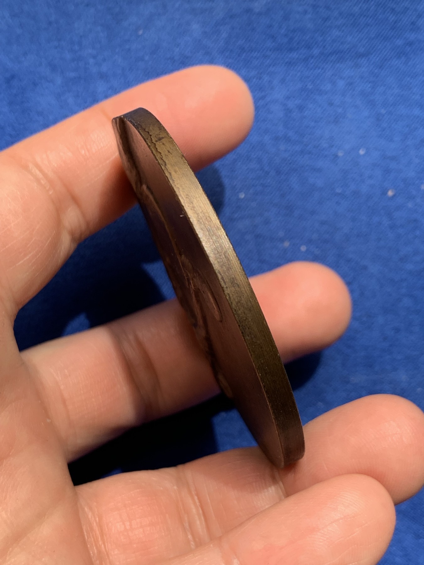 《竞宝斋》第245场-周日，周一 ，周二3场连拍 (全场包邮) 芬兰1973年乒乓球铜章 59mm 88.7克