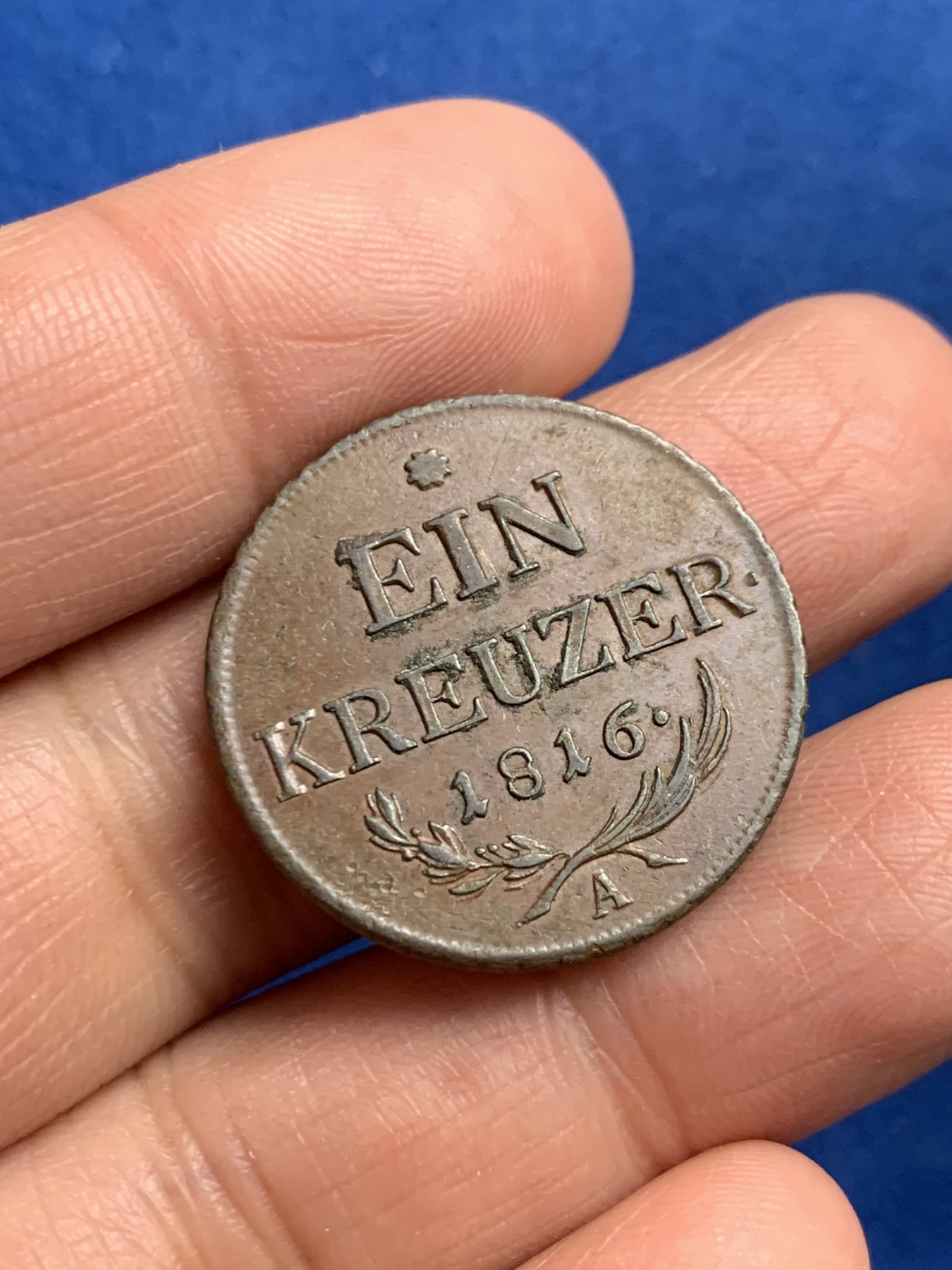 《竞宝斋》第245场-周日，周一 ，周二3场连拍 (全场包邮) 两枚一组 1816年奥地利帝国1克洛兹铜币+1859年奥地利帝国1/4福林银币 少见品种