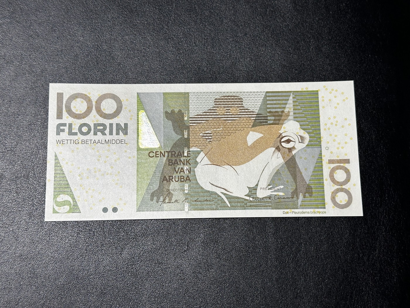 《外钞收藏家》第三百四十七期 美洲纸币专场（荷属安的列斯、福克兰群岛、阿鲁巴、墨西哥等） 阿鲁巴2003年100弗洛林（P19）全新UNC