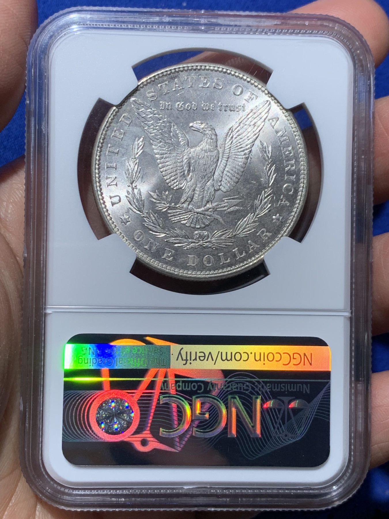 《竞宝斋》第245场-周日，周一 ，周二3场连拍 (全场包邮) NGC MS63 美国1888年摩根1美元银币 大火的吉祥年份