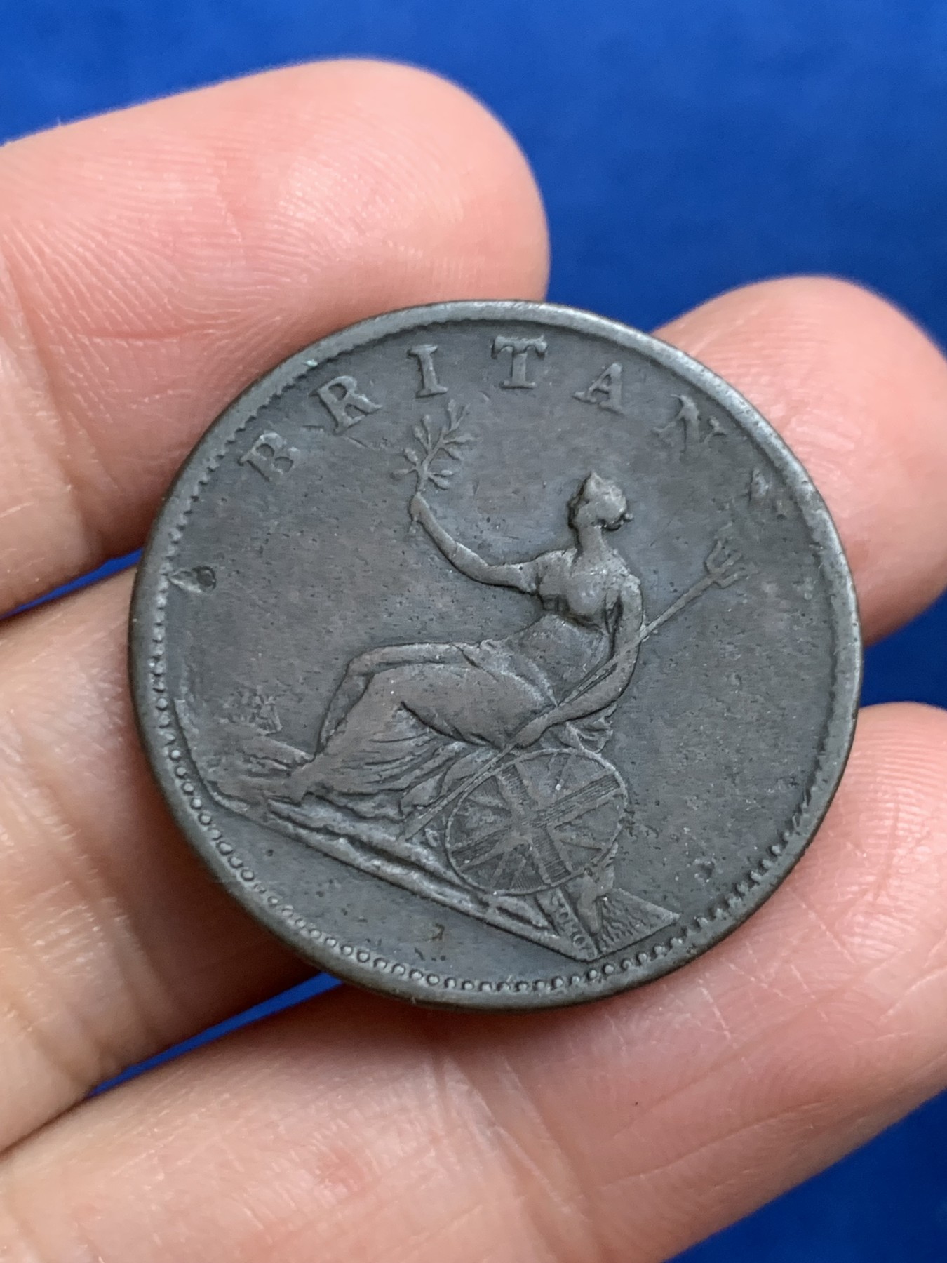 《竞宝斋》第245场-周日，周一 ，周二3场连拍 (全场包邮) 1806年乔治三世半便士铜币 细节见图