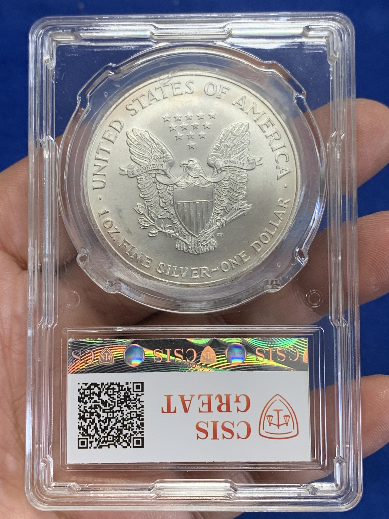 《竞宝斋》第245场-周日，周一 ，周二3场连拍 (全场包邮) CSIS MS65 美国2001年行走女神1盎司投资银币 999银 高分好品