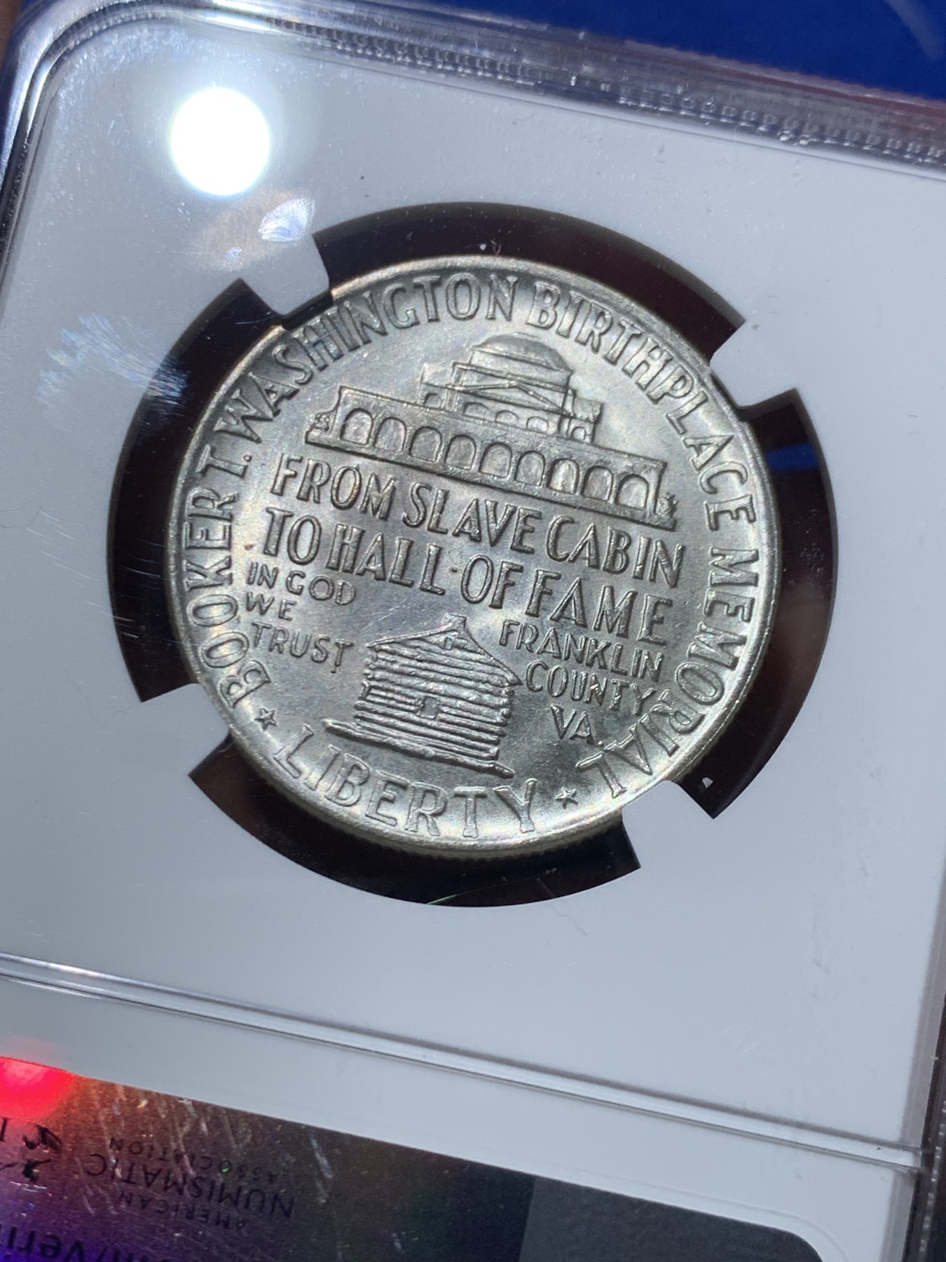 《竞宝斋》第245场-周日，周一 ，周二3场连拍 (全场包邮) NGC MS64 美国1946年布克华盛顿半美元银币