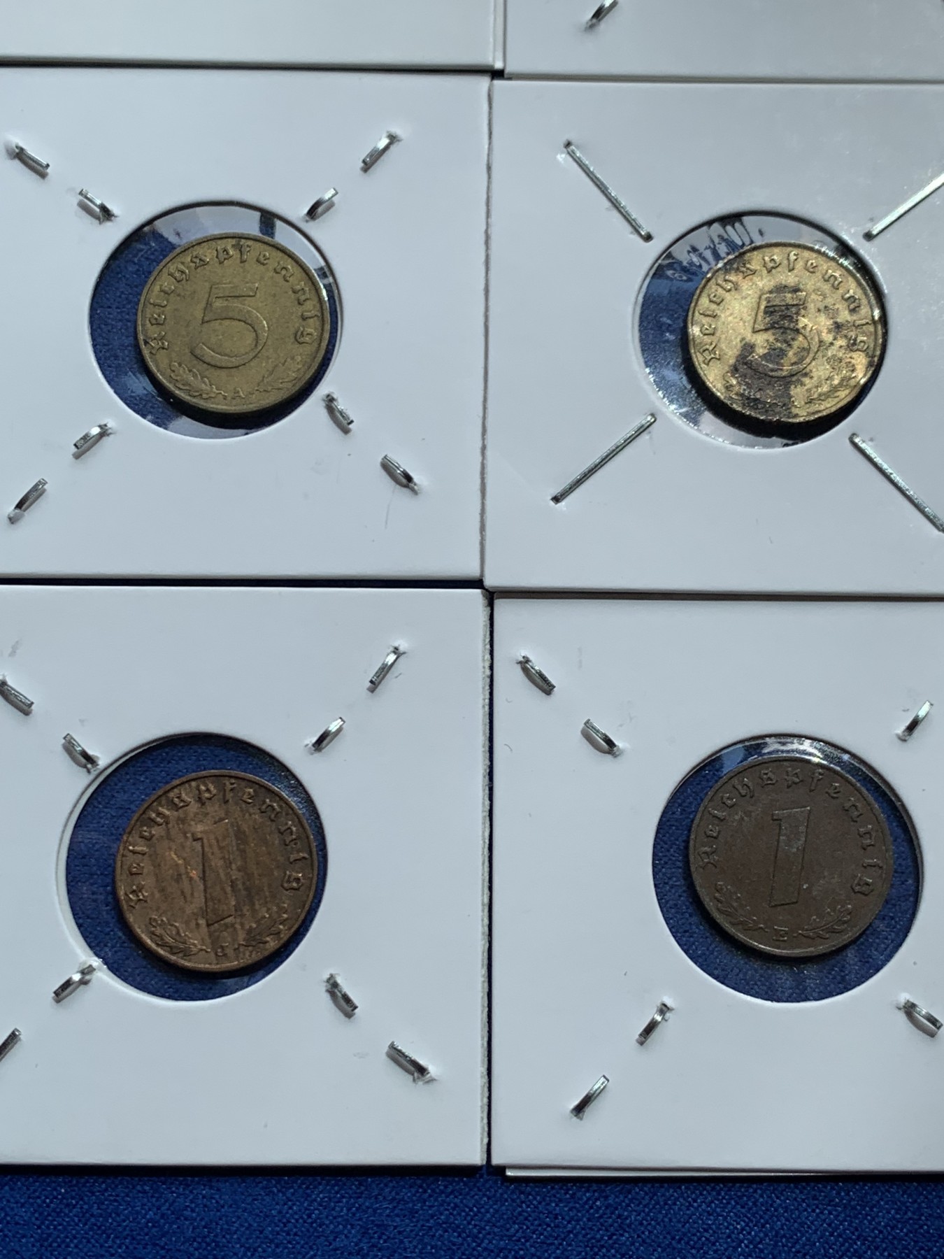 《竞宝斋》第245场-周日，周一 ，周二3场连拍 (全场包邮) 9枚一组 德意志辅币8枚+半马克银币