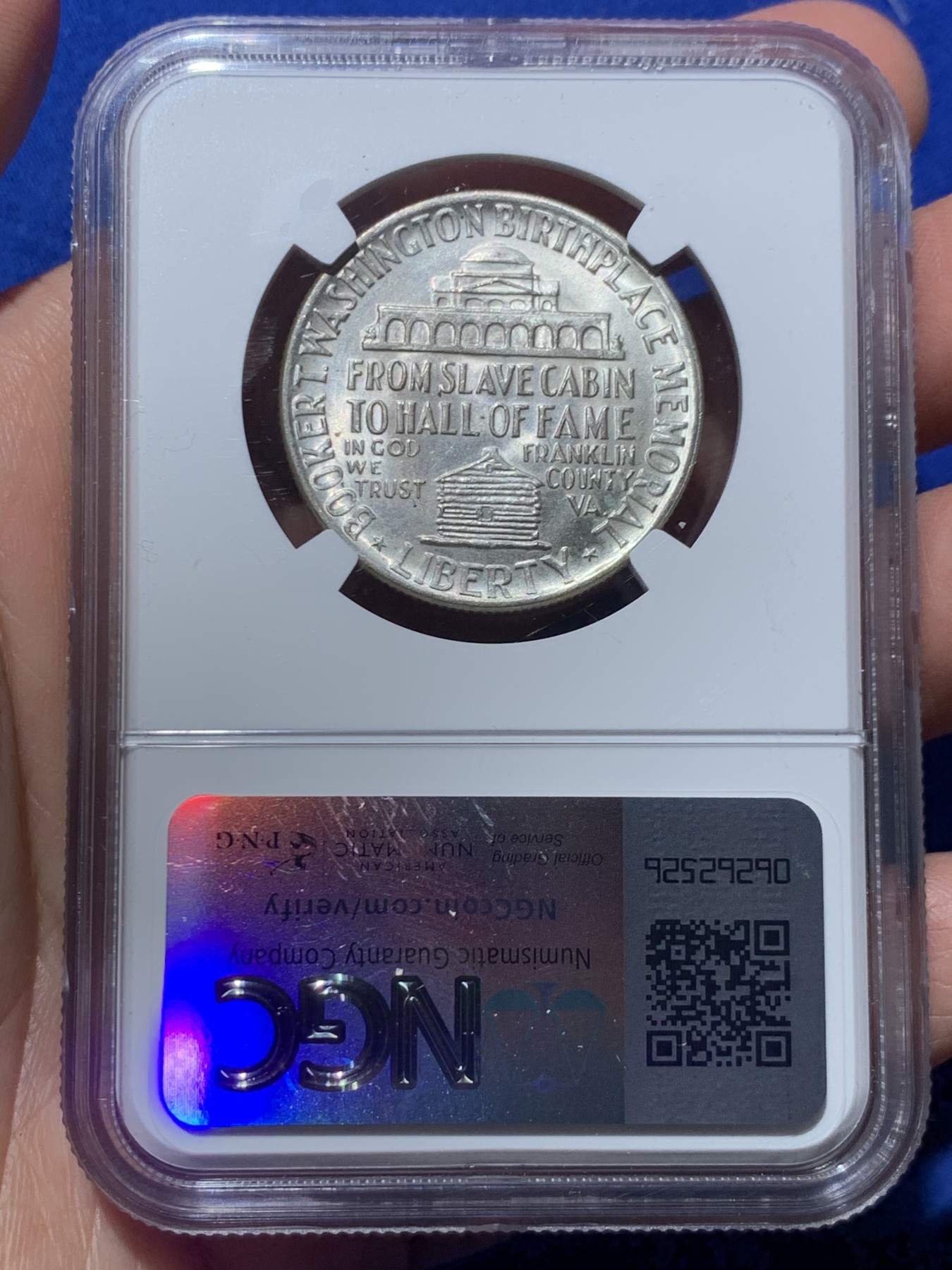 《竞宝斋》第245场-周日，周一 ，周二3场连拍 (全场包邮) NGC MS64 美国1946年布克华盛顿半美元银币