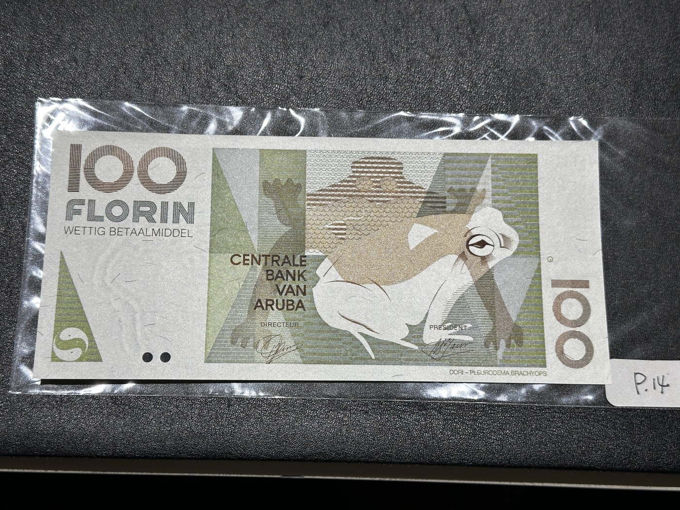 《外钞收藏家》第三百四十七期 美洲纸币专场（荷属安的列斯、福克兰群岛、阿鲁巴、墨西哥等） 阿鲁巴1993年100弗洛林（P14）全新UNC