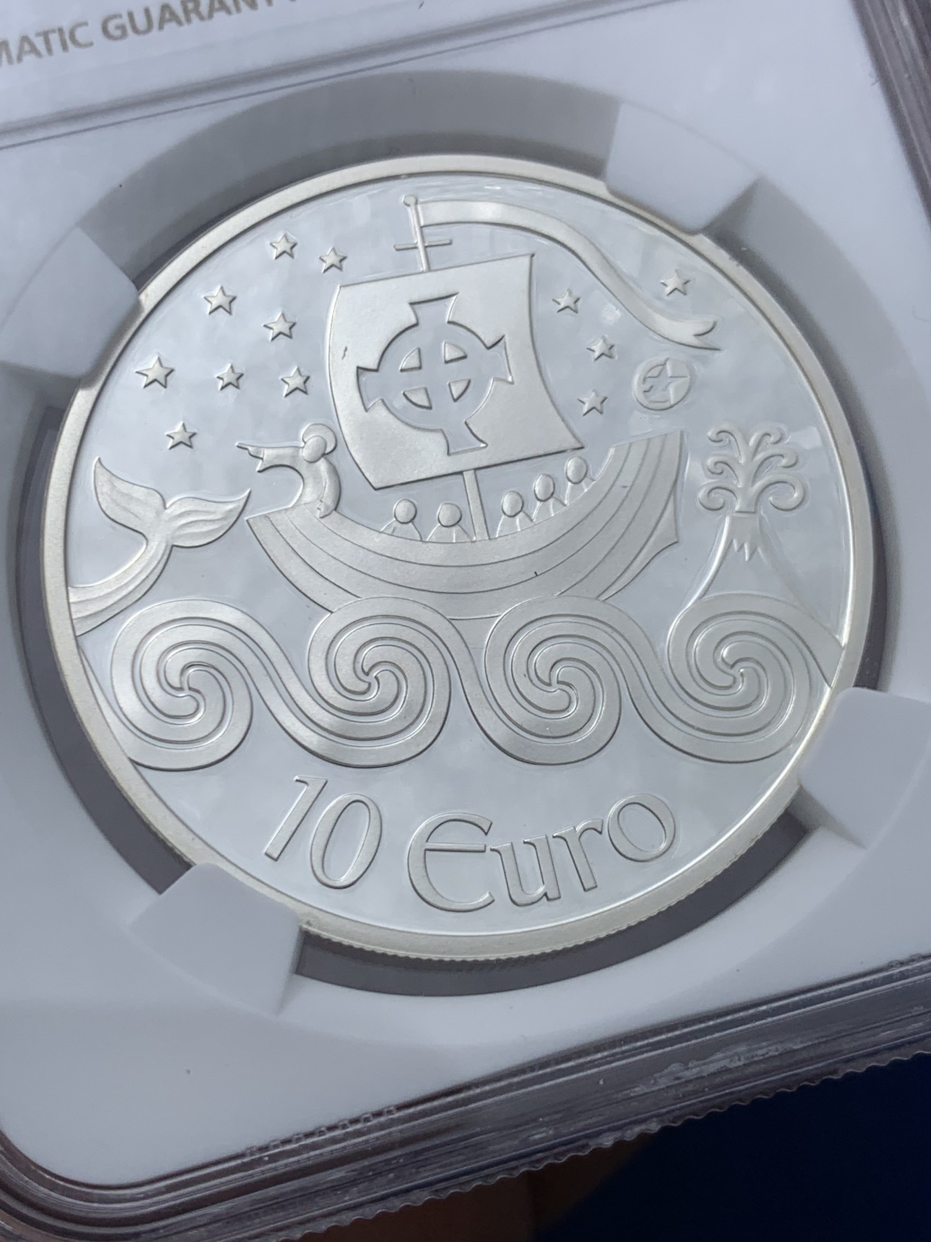 《竞宝斋》第245场-周日，周一 ，周二3场连拍 (全场包邮) NGC PF69UC 爱尔兰2011年圣布伦航行10欧银币