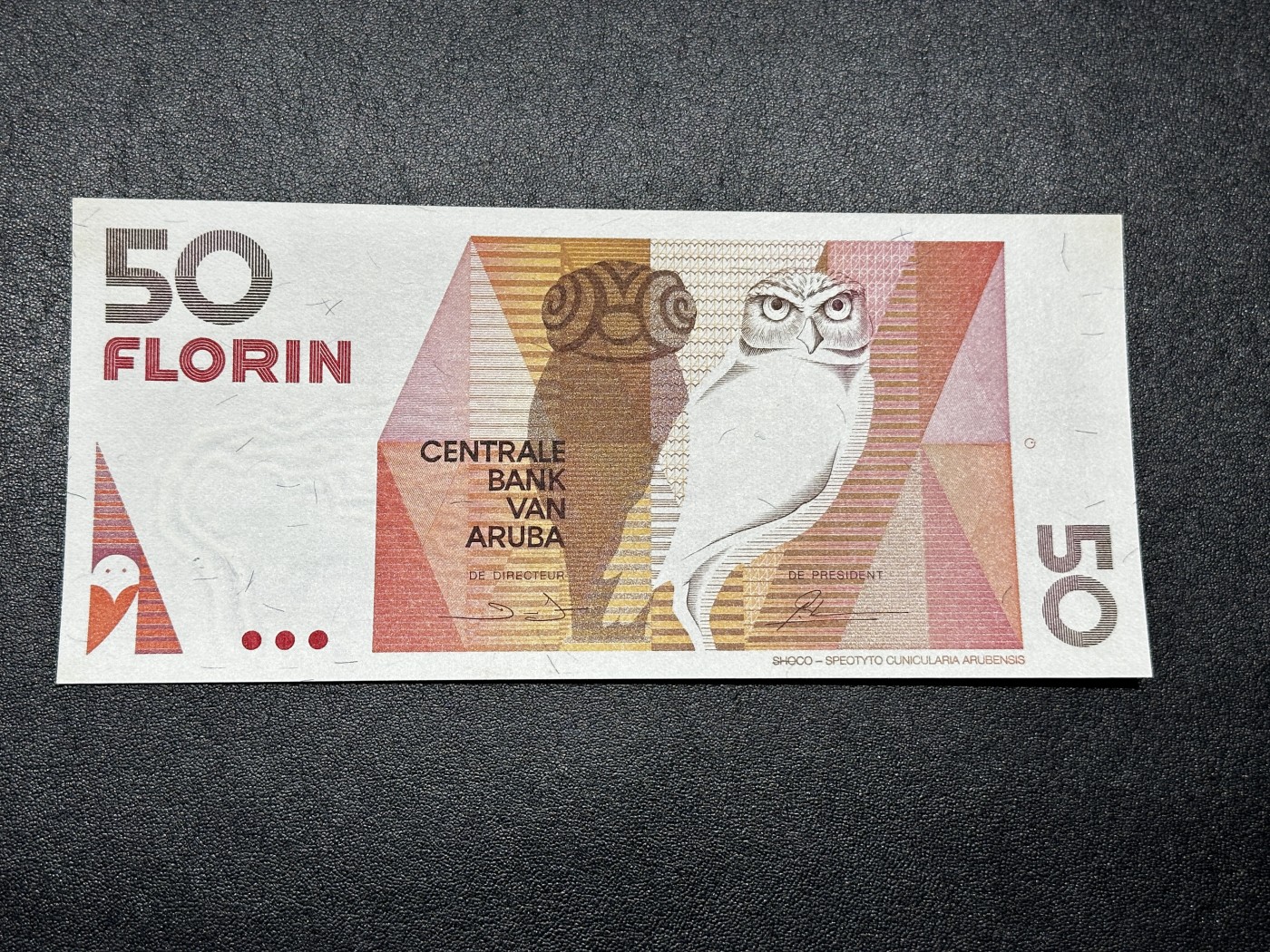 《外钞收藏家》第三百四十七期 美洲纸币专场（荷属安的列斯、福克兰群岛、阿鲁巴、墨西哥等） 阿鲁巴1990年50弗洛林（P9）全新UNC