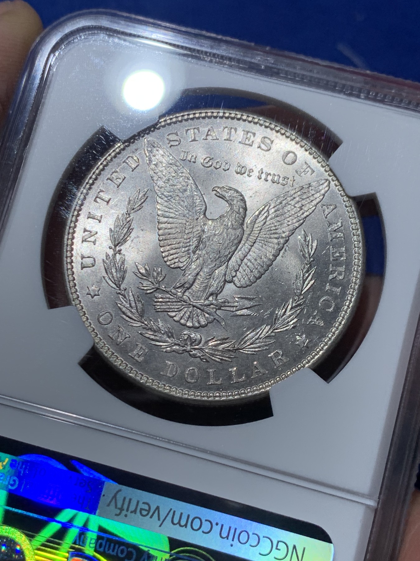 《竞宝斋》第245场-周日，周一 ，周二3场连拍 (全场包邮) NGC MS63 美国1888年摩根1美元银币 大火的吉祥年份