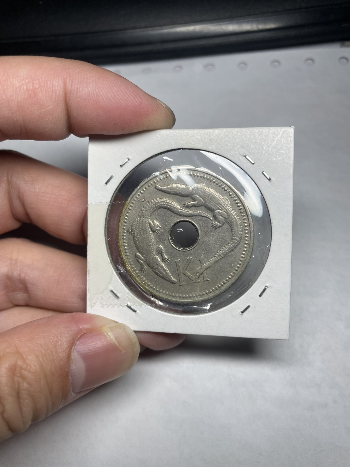 2024年集古藏今外币拍卖第8场（大洋洲场） 1975年巴布亚新几内亚中孔1元