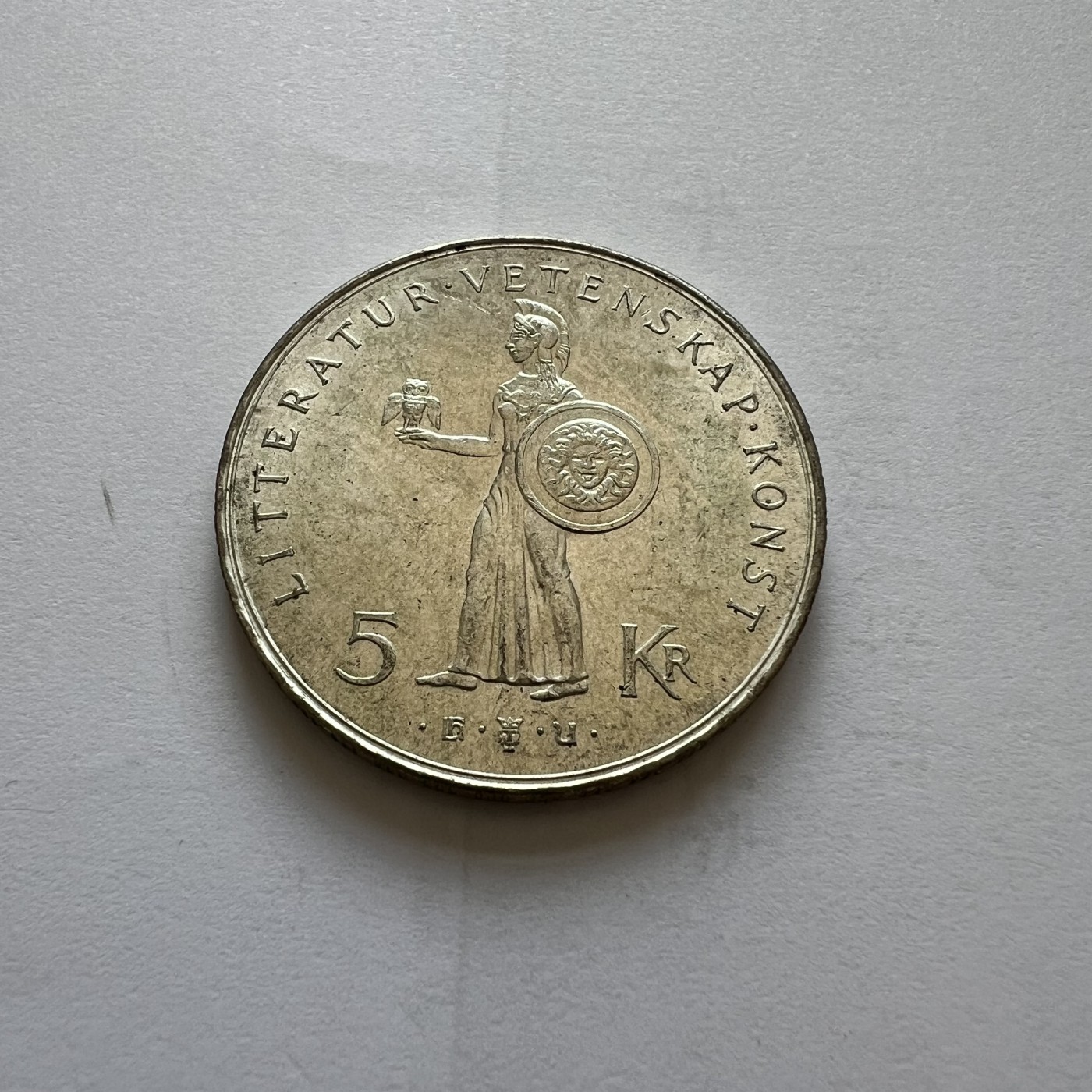 顺丰包邮 外国新银币 老银币 好品瑞典1962年古斯塔夫六世·阿道夫诞辰80周年5克朗纪念银币国王诞辰80周年纪念直径34毫米