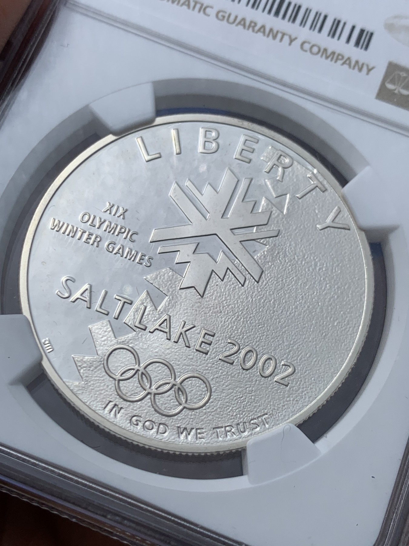 《竞宝斋》第246场-周日，周一 ，周二3场连拍 (全场包邮) NGC PF69UC 美国2002年盐湖城冬奥会1美元精制大银币