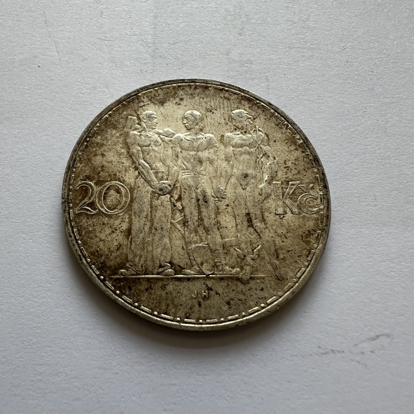 顺丰包邮 外国新银币 老银币 捷克斯洛伐克1933年20克朗银币直径34毫米好品