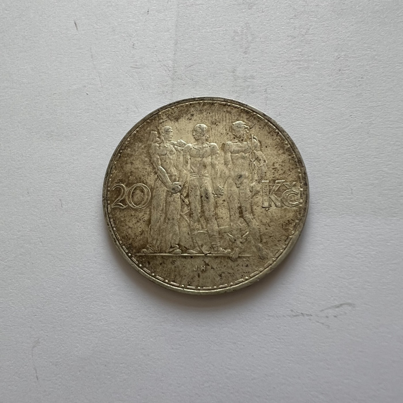 顺丰包邮 外国新银币 老银币 捷克斯洛伐克1933年20克朗银币直径34毫米好品