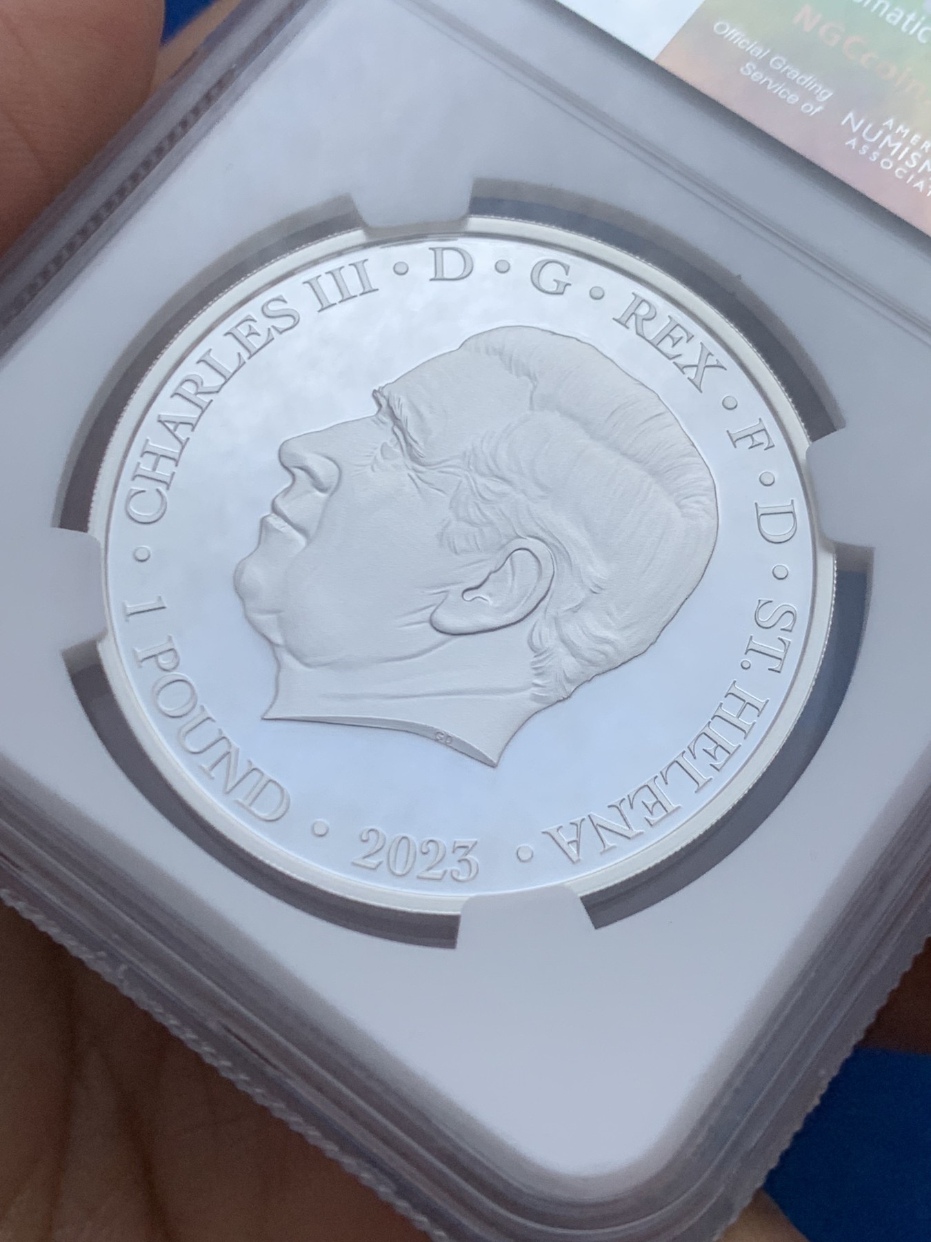 《竞宝斋》第246场-周日，周一 ，周二3场连拍 (全场包邮) NGC PF70UC 圣赫勒拿2023年乔治屠龙1元银币