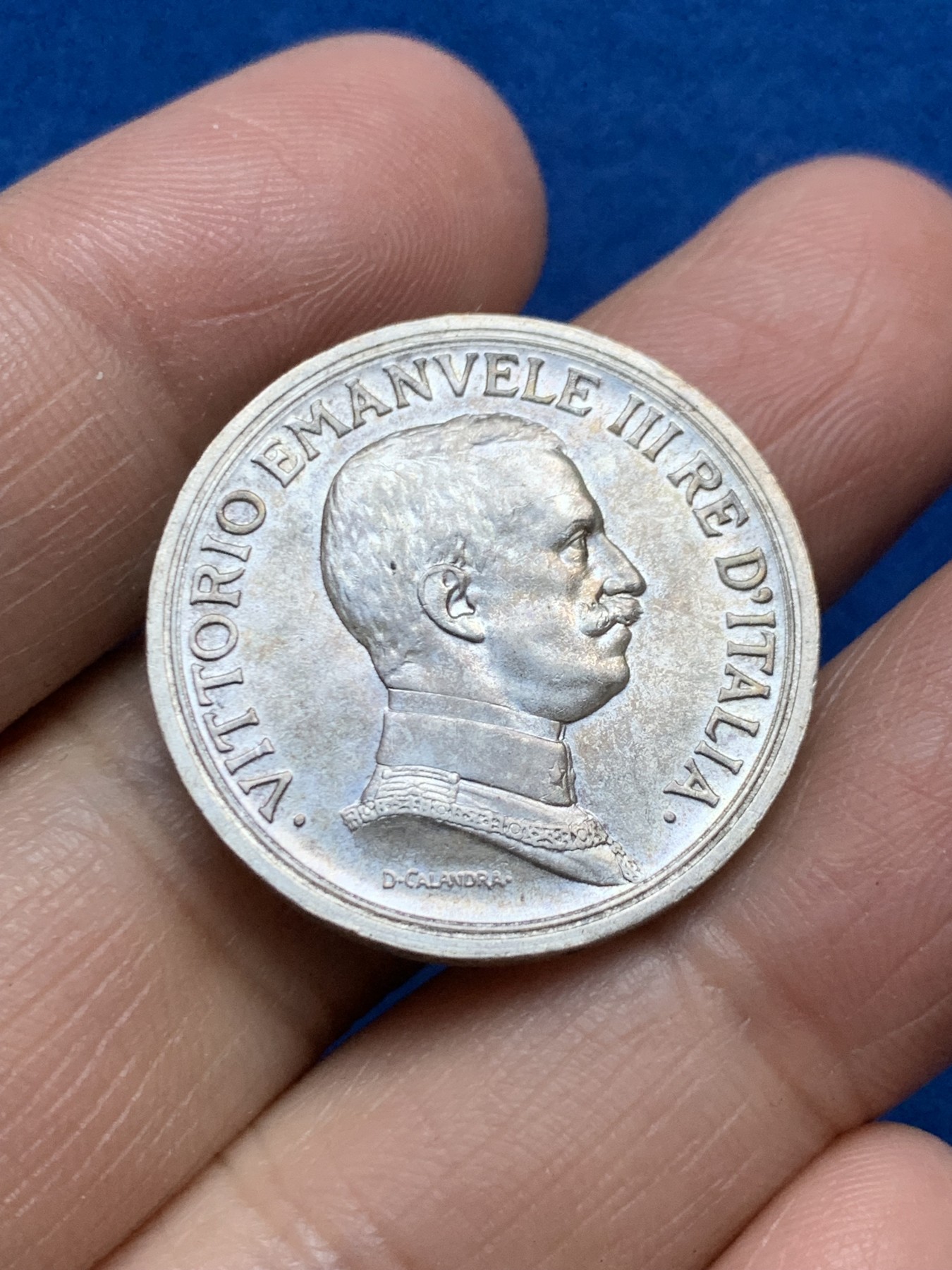 《竞宝斋》第246场-周日，周一 ，周二3场连拍 (全场包邮) 意大利 1916年 四马拉车 2里拉银币