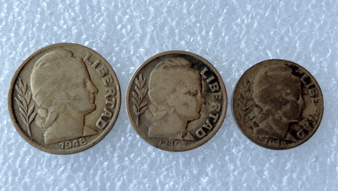 第一海外回流一元起拍收藏 散币专场 第71期 阿根廷40年代奶牛版3枚