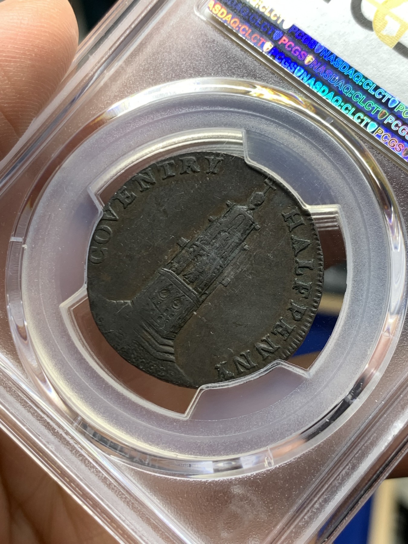 《竞宝斋》第246场-周日，周一 ，周二3场连拍 (全场包邮) PCGS-VF35 唯一亚军分 1794年考文垂戈黛娃夫人代用铜币，英系名誉品，细节不错。DH248珍稀版本，更高分记录仅1枚，戈黛娃版本收集必备。