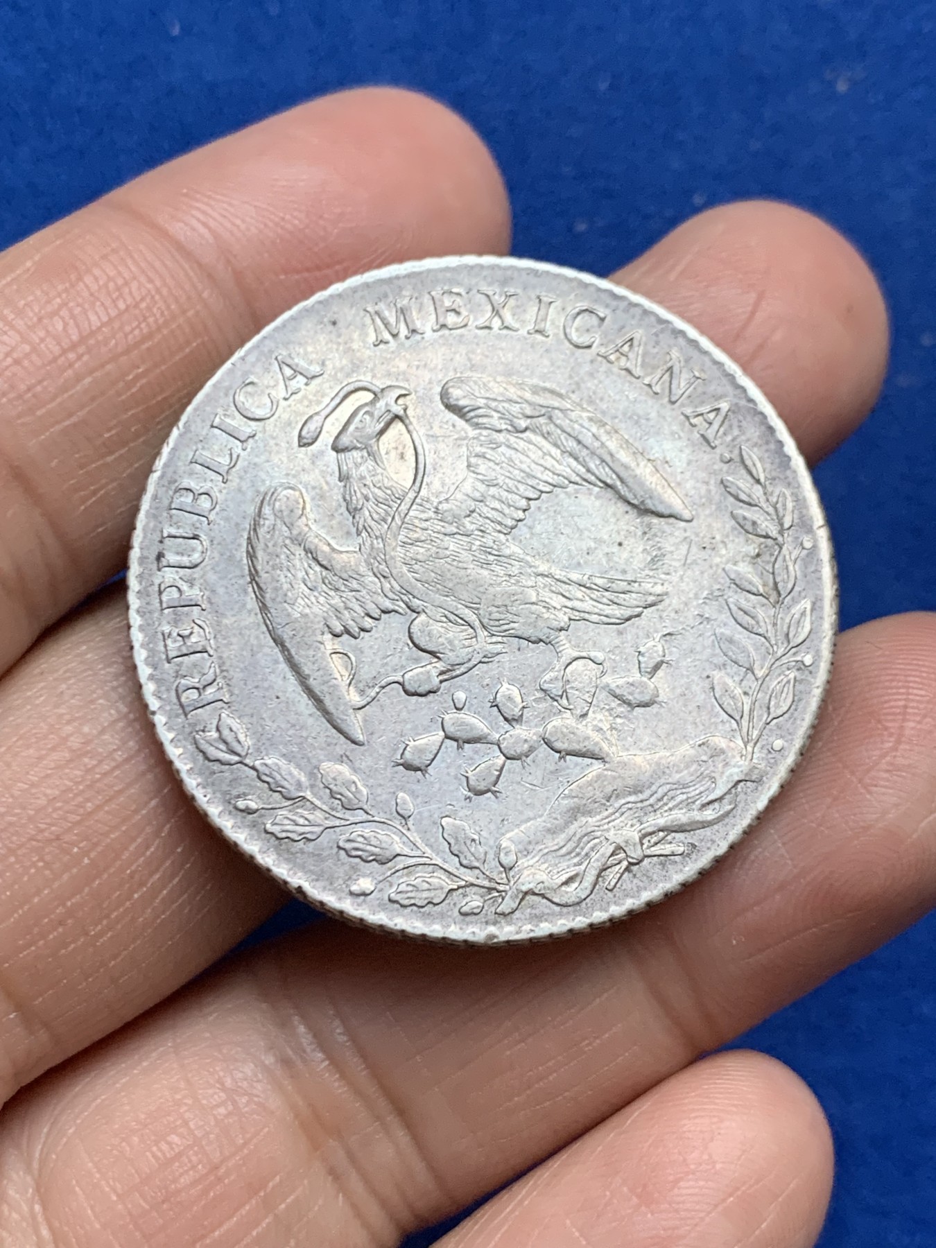 《竞宝斋》第246场-周日，周一 ，周二3场连拍 (全场包邮) 墨西哥1895年8R花边鹰洋银币 好品相 细节见图