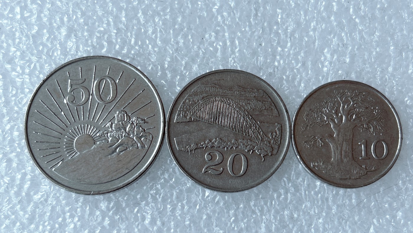 第一海外回流一元起拍收藏 散币专场 第71期 津巴布韦90年代硬币 3枚