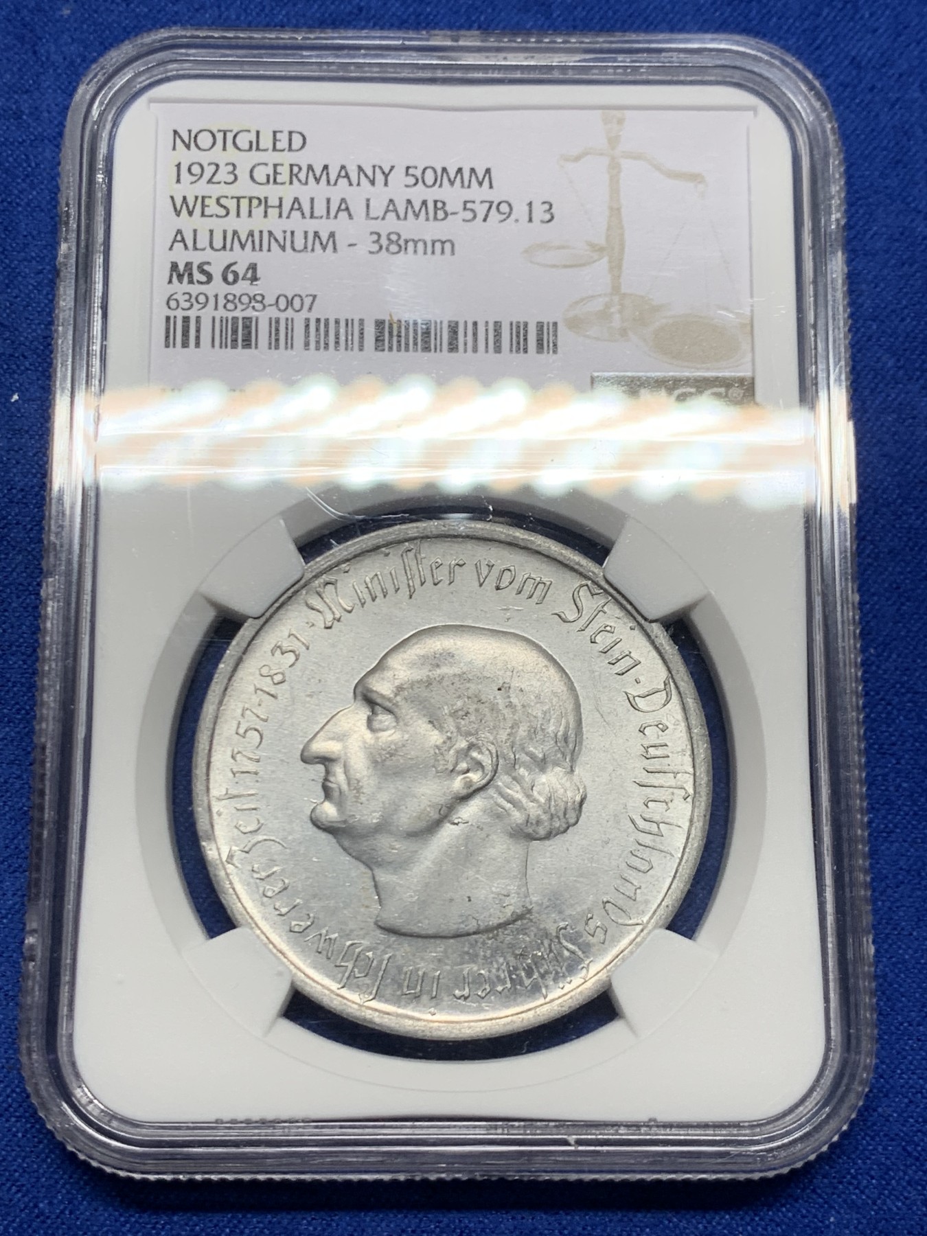 《竞宝斋》第246场-周日，周一 ，周二3场连拍 (全场包邮) NGC MS64 德紧1923年大马币