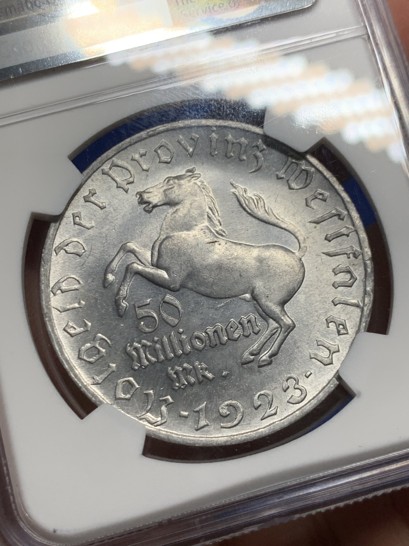 《竞宝斋》第246场-周日，周一 ，周二3场连拍 (全场包邮) NGC MS64 德紧1923年大马币