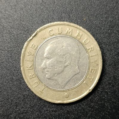 【君缘收藏】第31期☞ 【全场包邮】钱币、 邮品 - 土耳其1里拉双色币，国父凯末尔