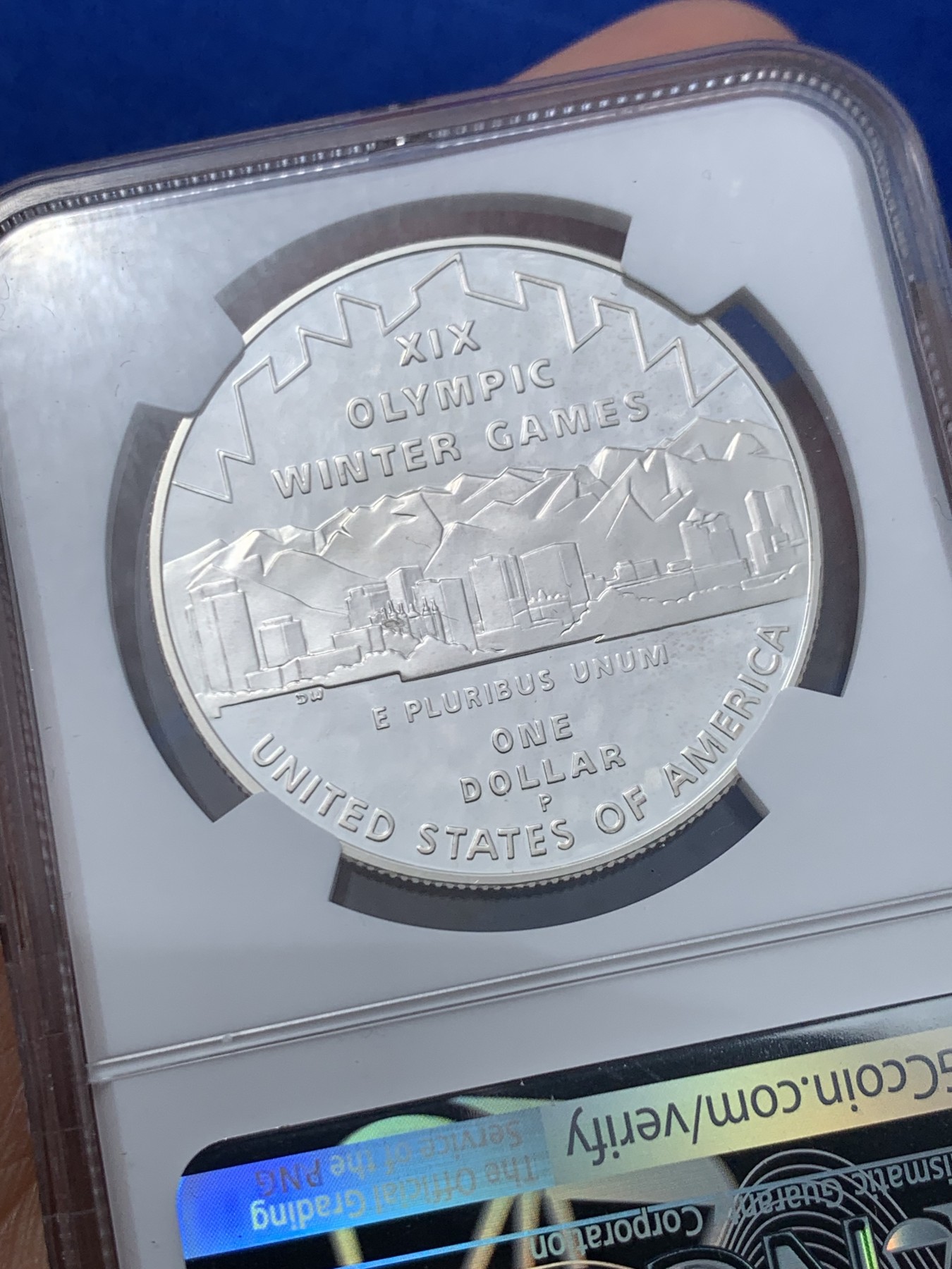 《竞宝斋》第246场-周日，周一 ，周二3场连拍 (全场包邮) NGC PF69UC 美国2002年盐湖城冬奥会1美元精制大银币