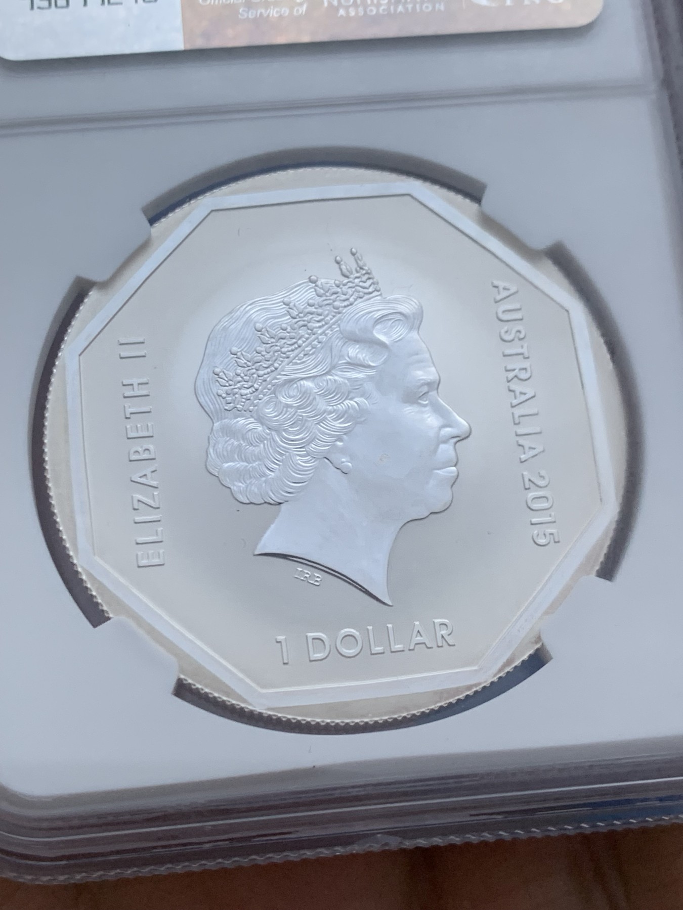 《竞宝斋》第246场-周日，周一 ，周二3场连拍 (全场包邮) NGC MS69 澳大利亚2015年鸸鹋1元银币 原盒装含证书