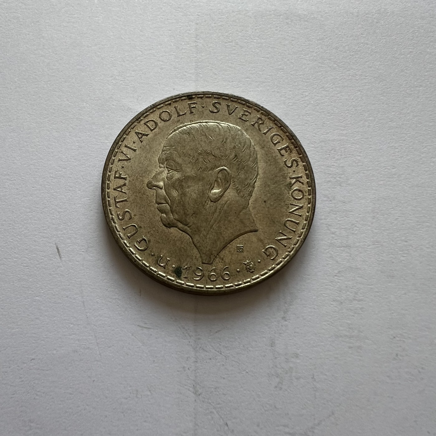 顺丰包邮 外国新银币 老银币 瑞典好品1966年 议会改革纪念银币直径34毫米