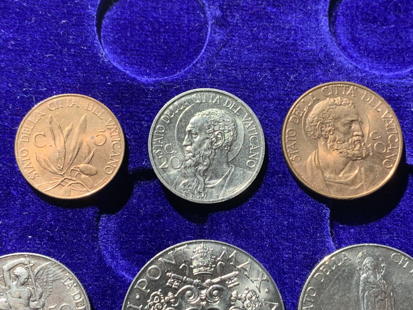 《竞宝斋》第246场-周日，周一 ，周二3场连拍 (全场包邮) 6枚一组 梵蒂冈 1936年 原盒 细节见图