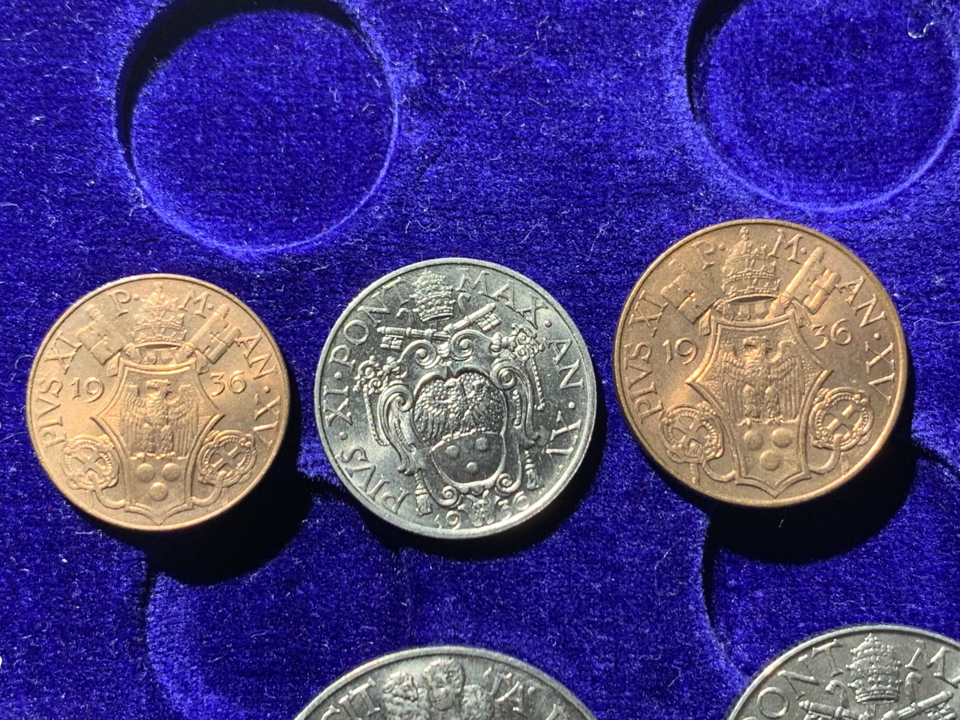 《竞宝斋》第246场-周日，周一 ，周二3场连拍 (全场包邮) 6枚一组 梵蒂冈 1936年 原盒 细节见图