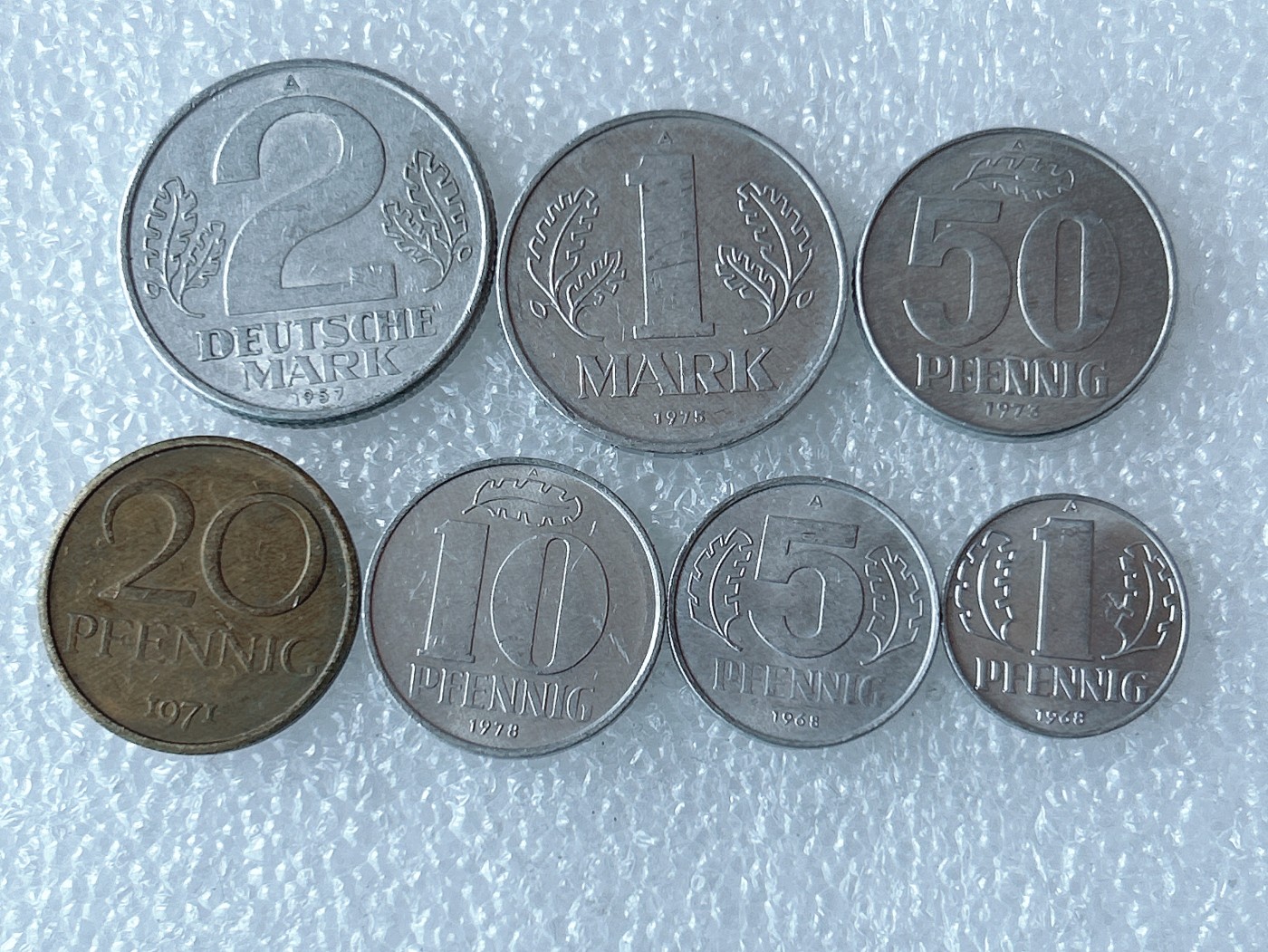 第一海外回流一元起拍收藏 散币专场 第71期 东德 民主德国 7枚