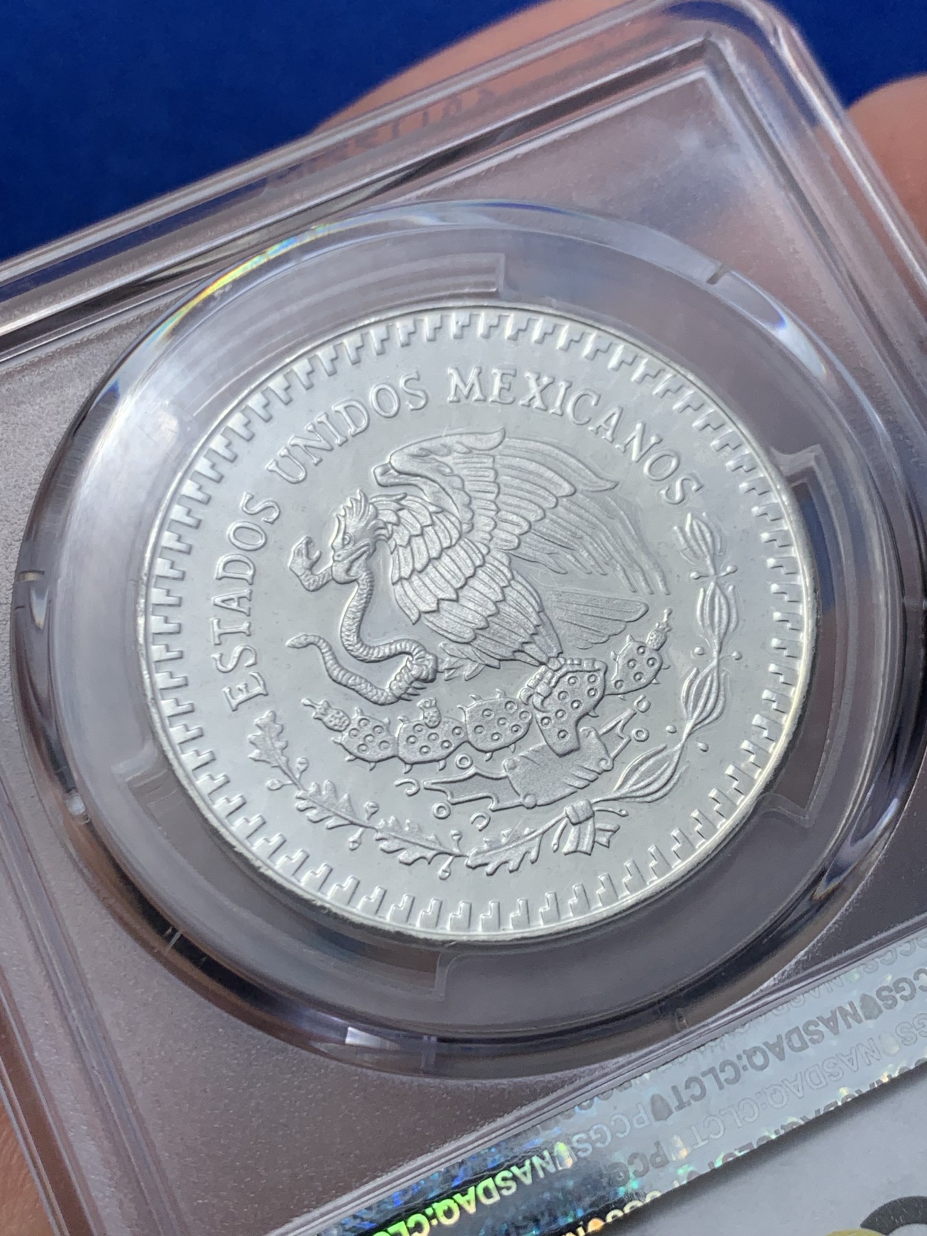 《竞宝斋》第246场-周日，周一 ，周二3场连拍 (全场包邮) PCGS PR68DCAM 墨西哥 1986年 自由女神精制1盎司银币