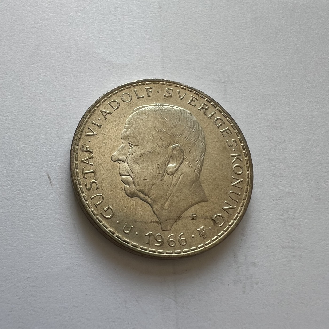 顺丰包邮 外国新银币 老银币 好品瑞典 1966年议会改革纪念银币直径34毫米