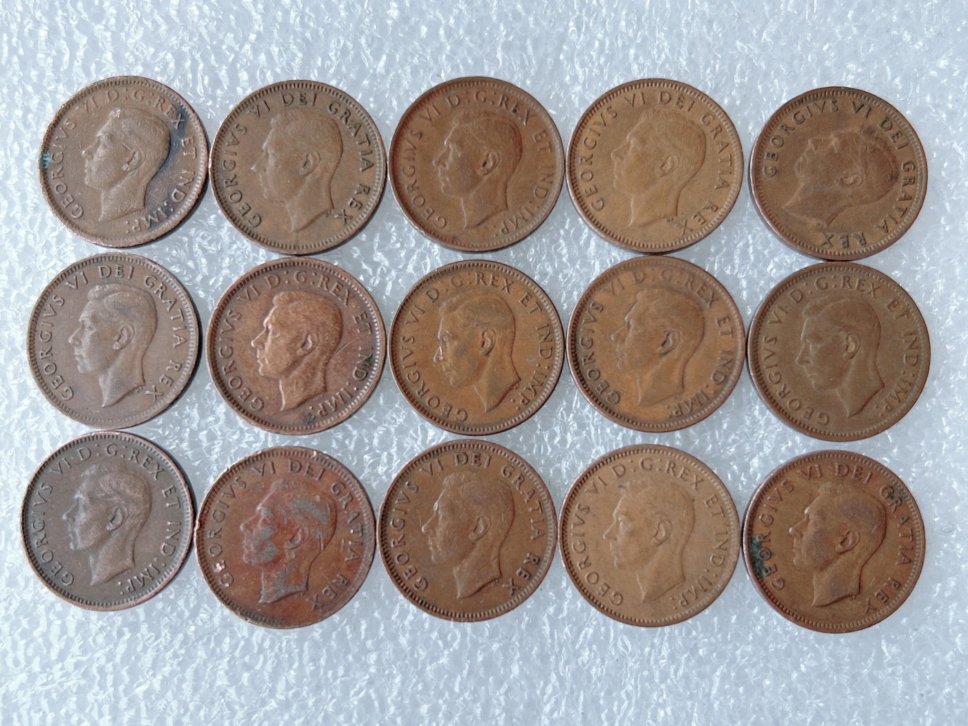 第一海外回流一元起拍收藏 散币专场 第71期 加拿大1分 乔六版 15枚